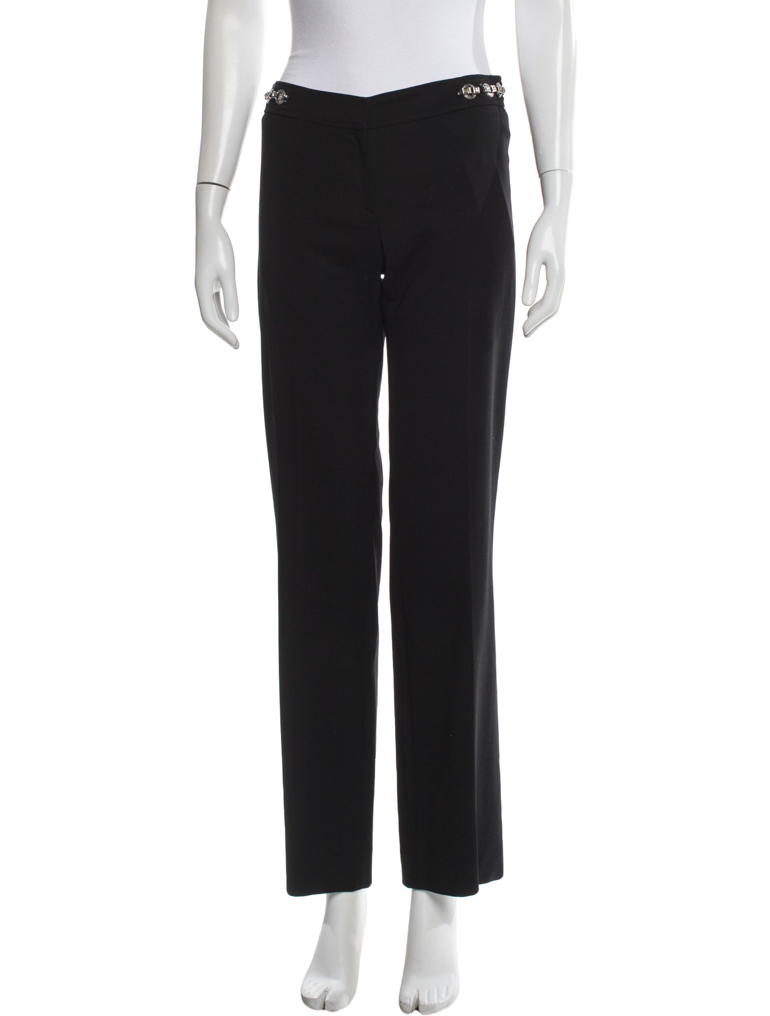 Versace Wool Straight Leg Pants