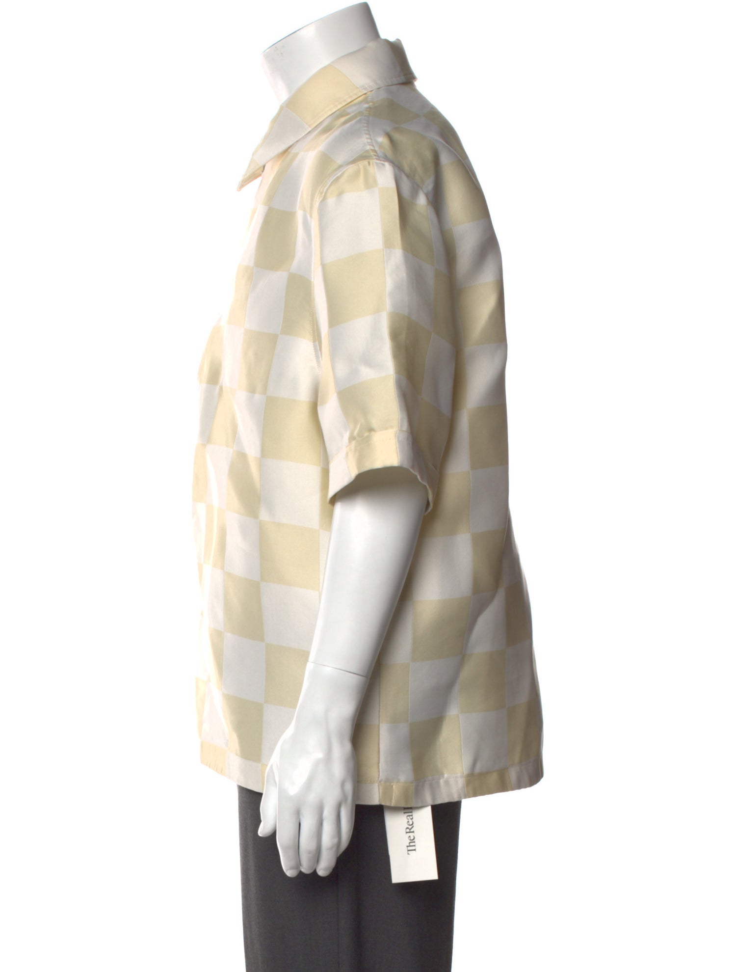 Versace Plaid Print Short Sleeve Shirt