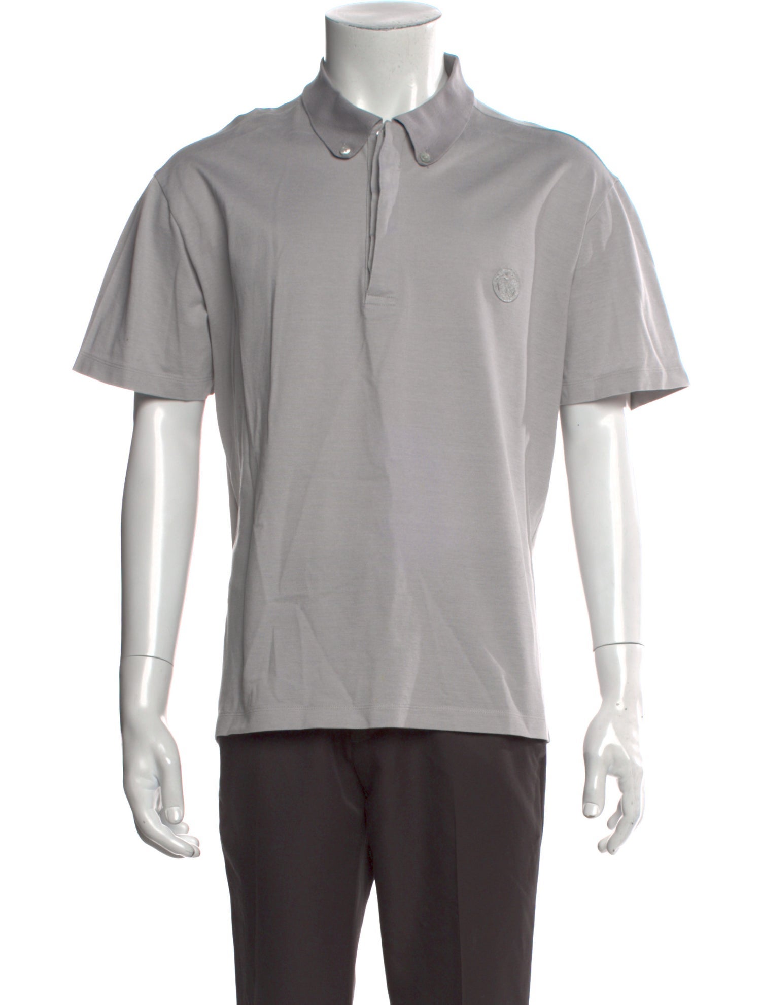 Versace Medusa Insignia Crew Neck Polo Shirt