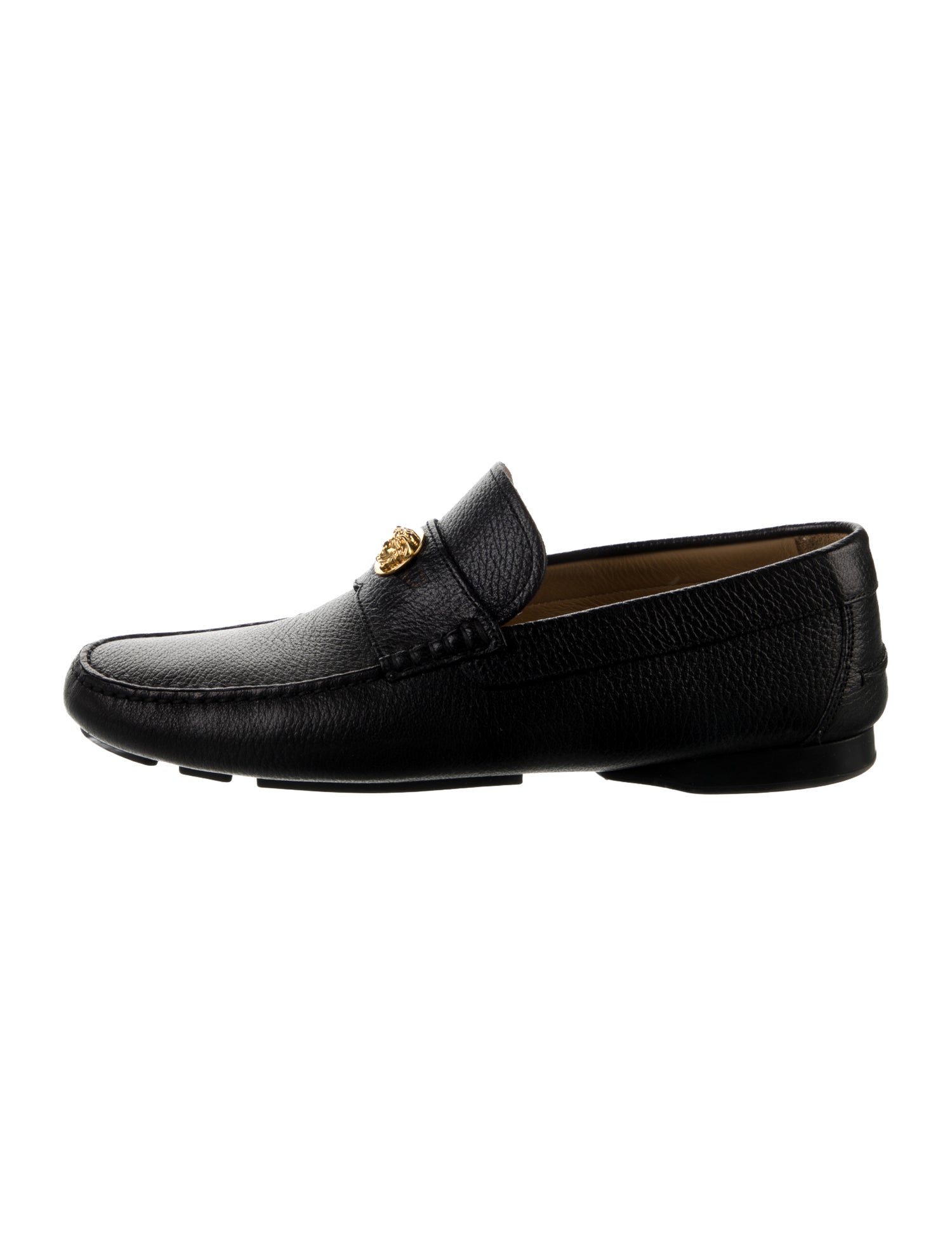 Versace Medusa Insignia Leather Loafers