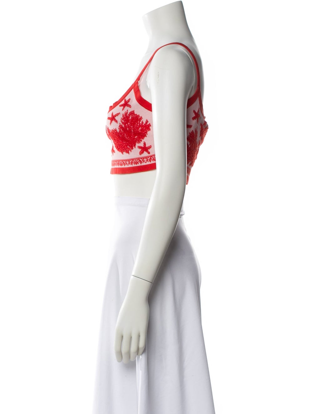 Versace Patterned Square Neckline Crop Top w/ Tags - image 2