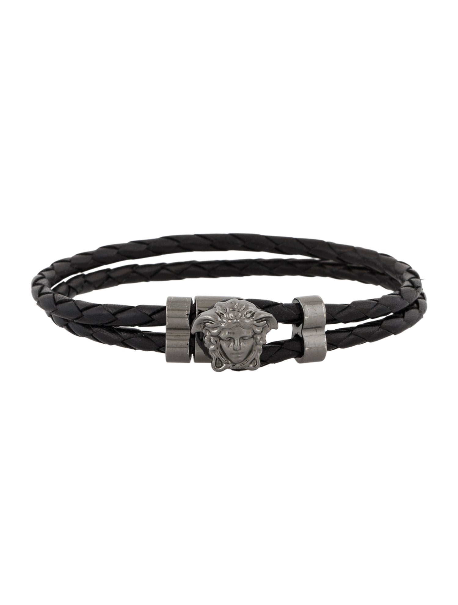 Versace 'La Medusa' Leather Bracelet