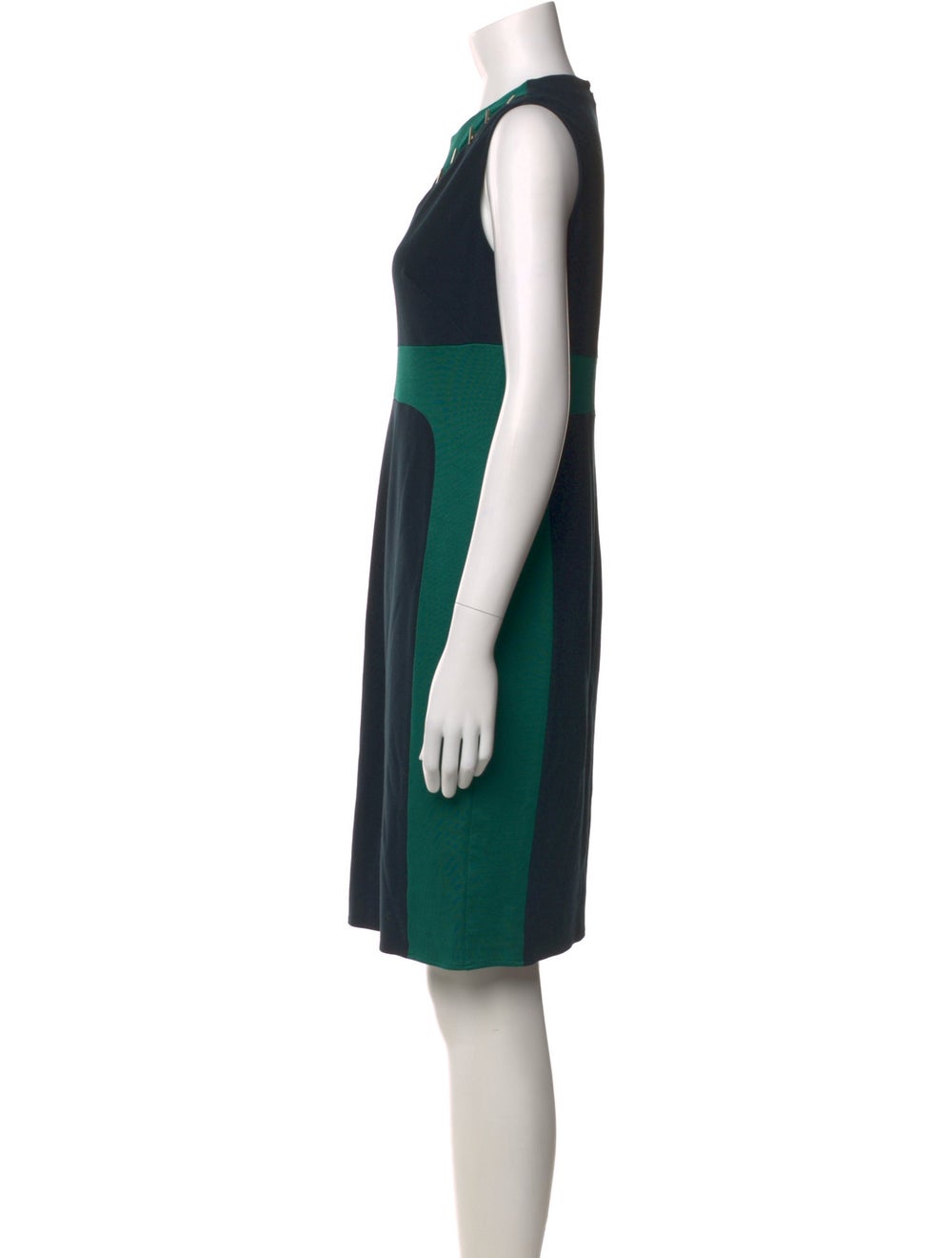 Versace Collection Colorblock Pattern Knee-Length… - image 2