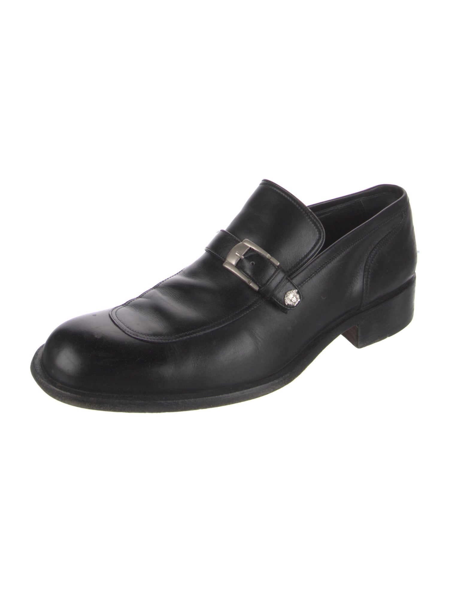 Versace Leather Dress Loafers