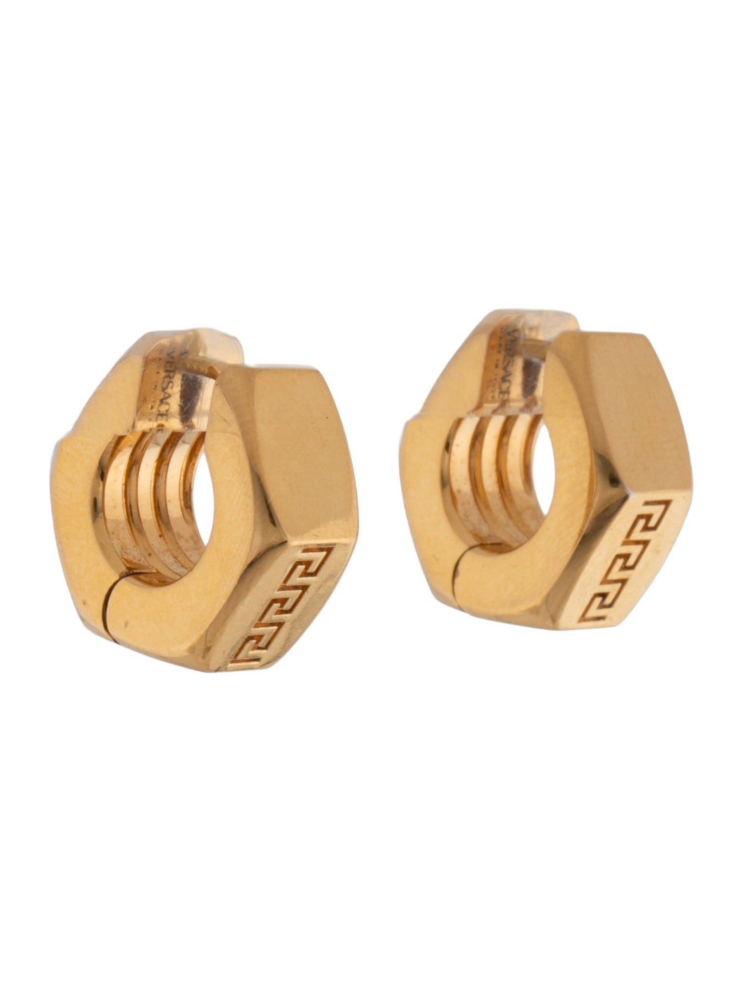 Versace Geometric Huggie Earrings