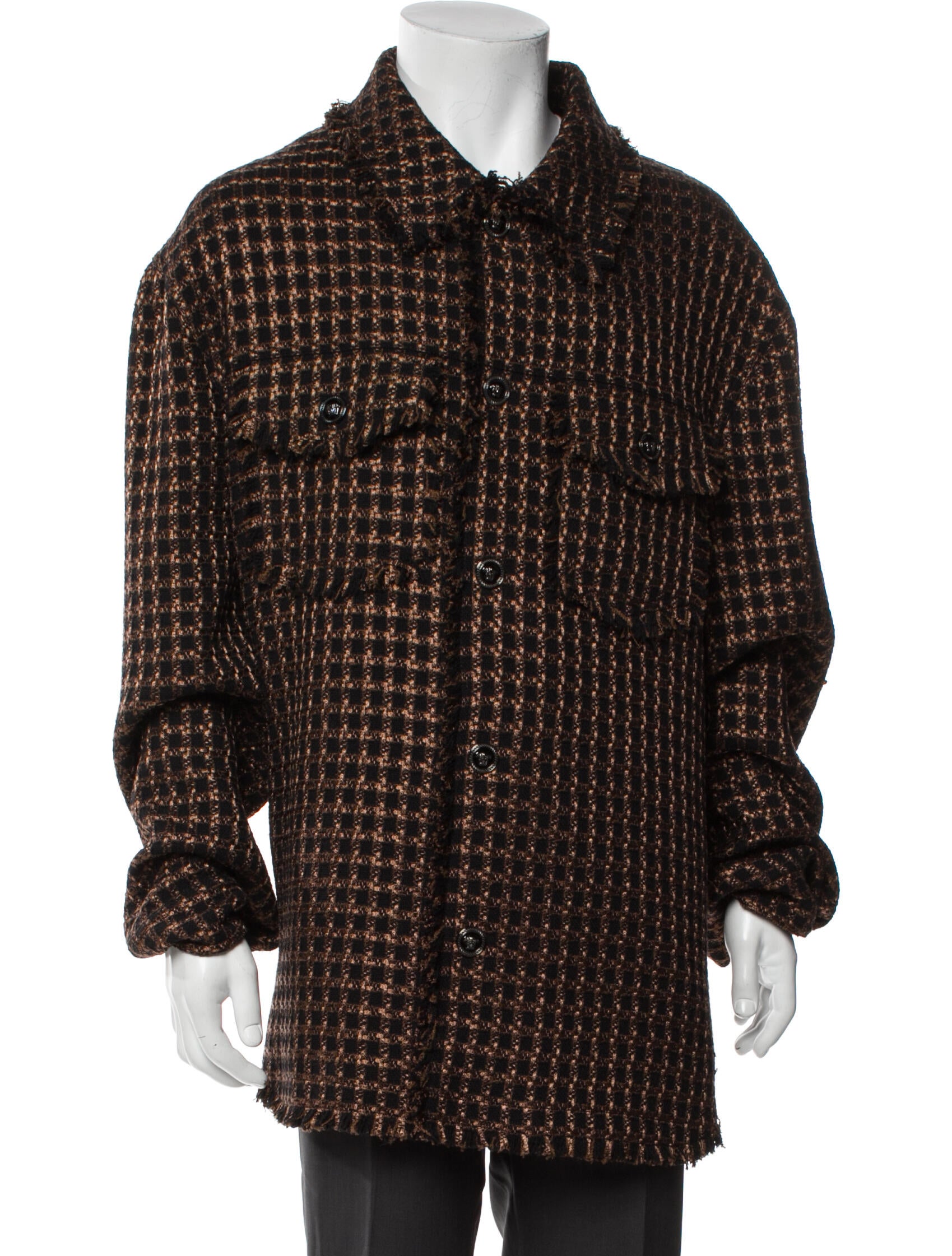 Versace Tweed Pattern Jacket