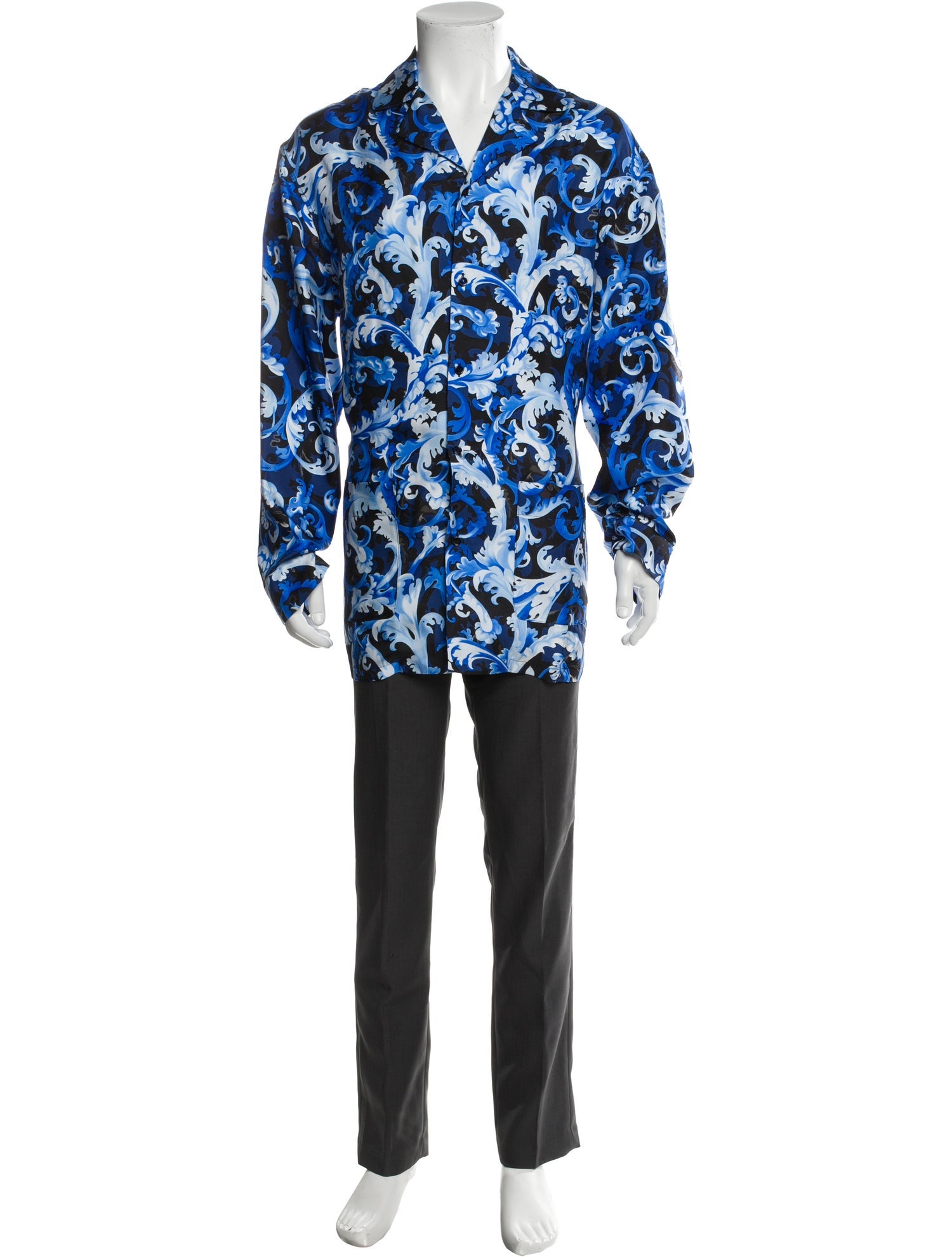 Versace Barocco Print Silk Shirt w/ Tags