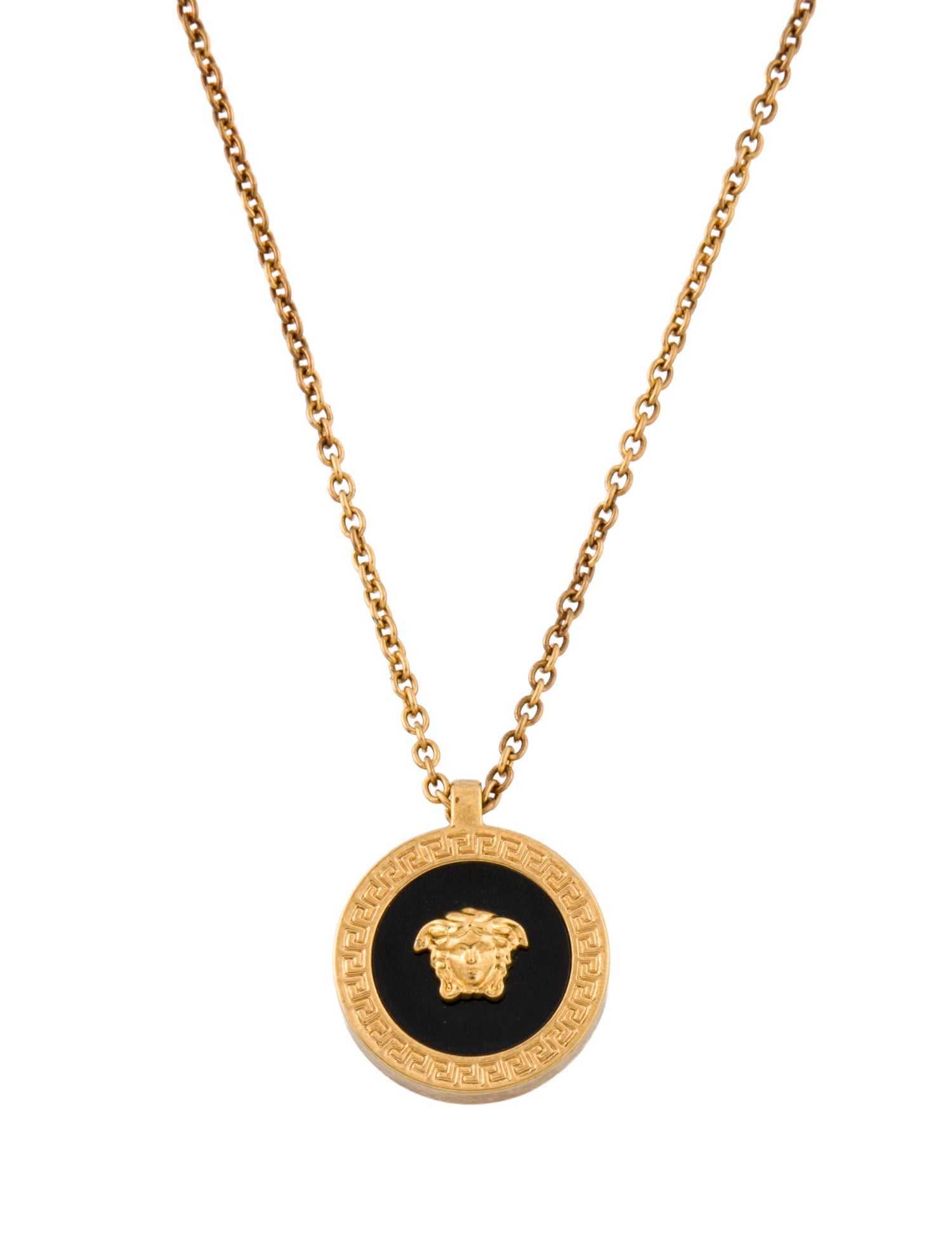 Versace Resin Medusa Pendant Necklace