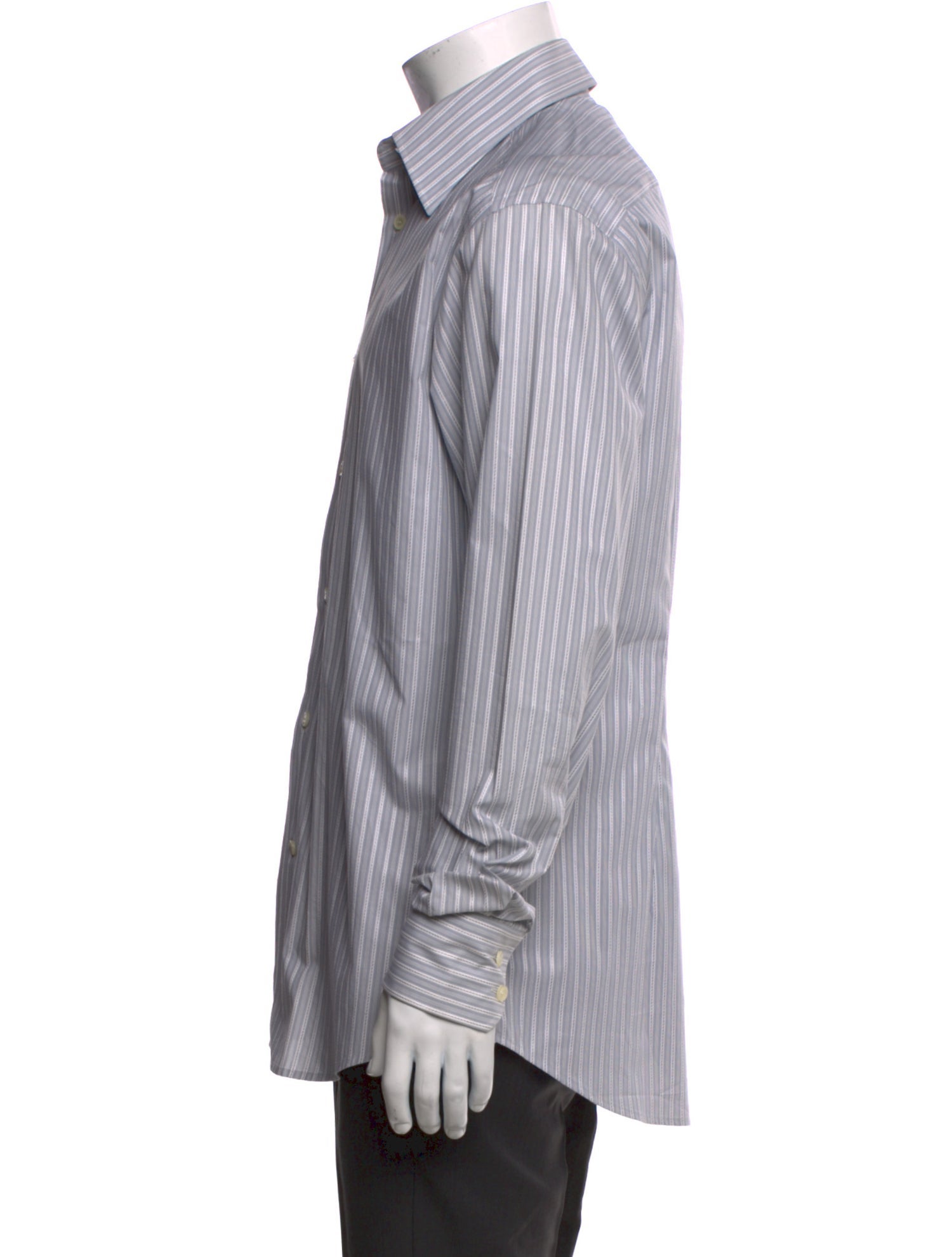 Versace Business Fit Striped Shirt