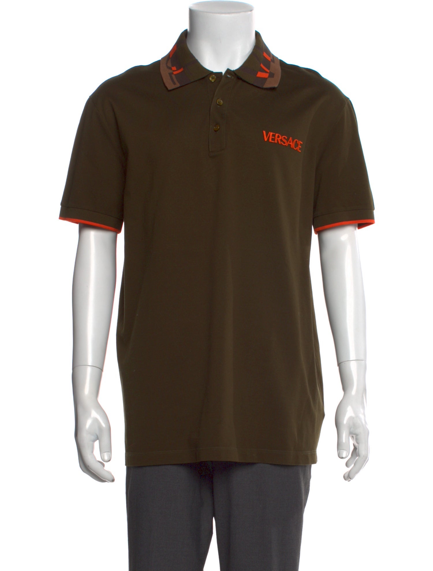 Versace Crew Neck Short Sleeve Polo Shirt