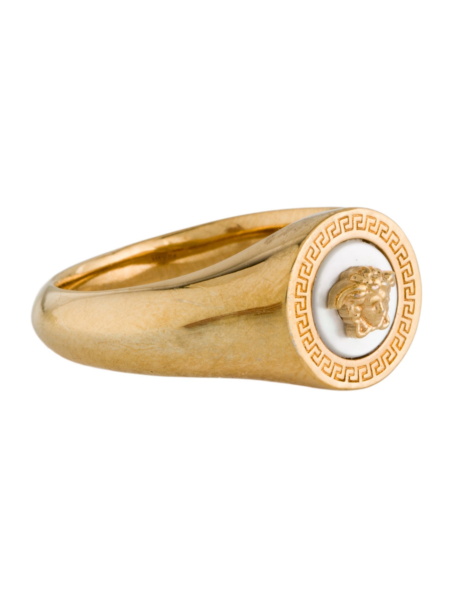 Versace Enamel Medusa Signet Ring
