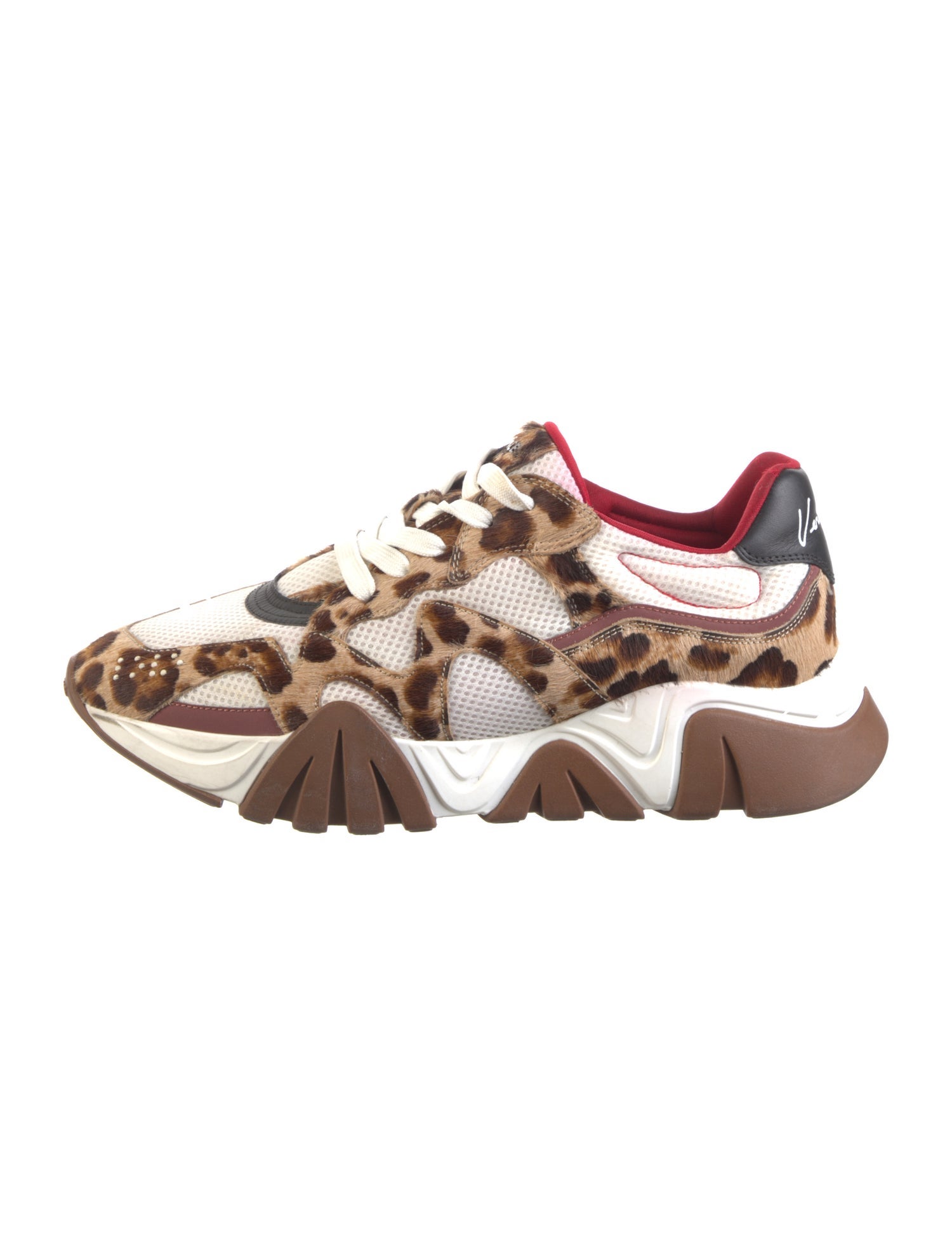 Versace Ponyhair Animal Print Sneakers