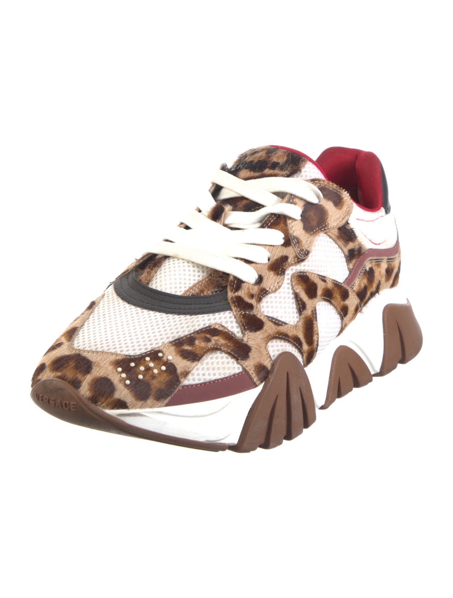 Versace Ponyhair Animal Print Sneakers