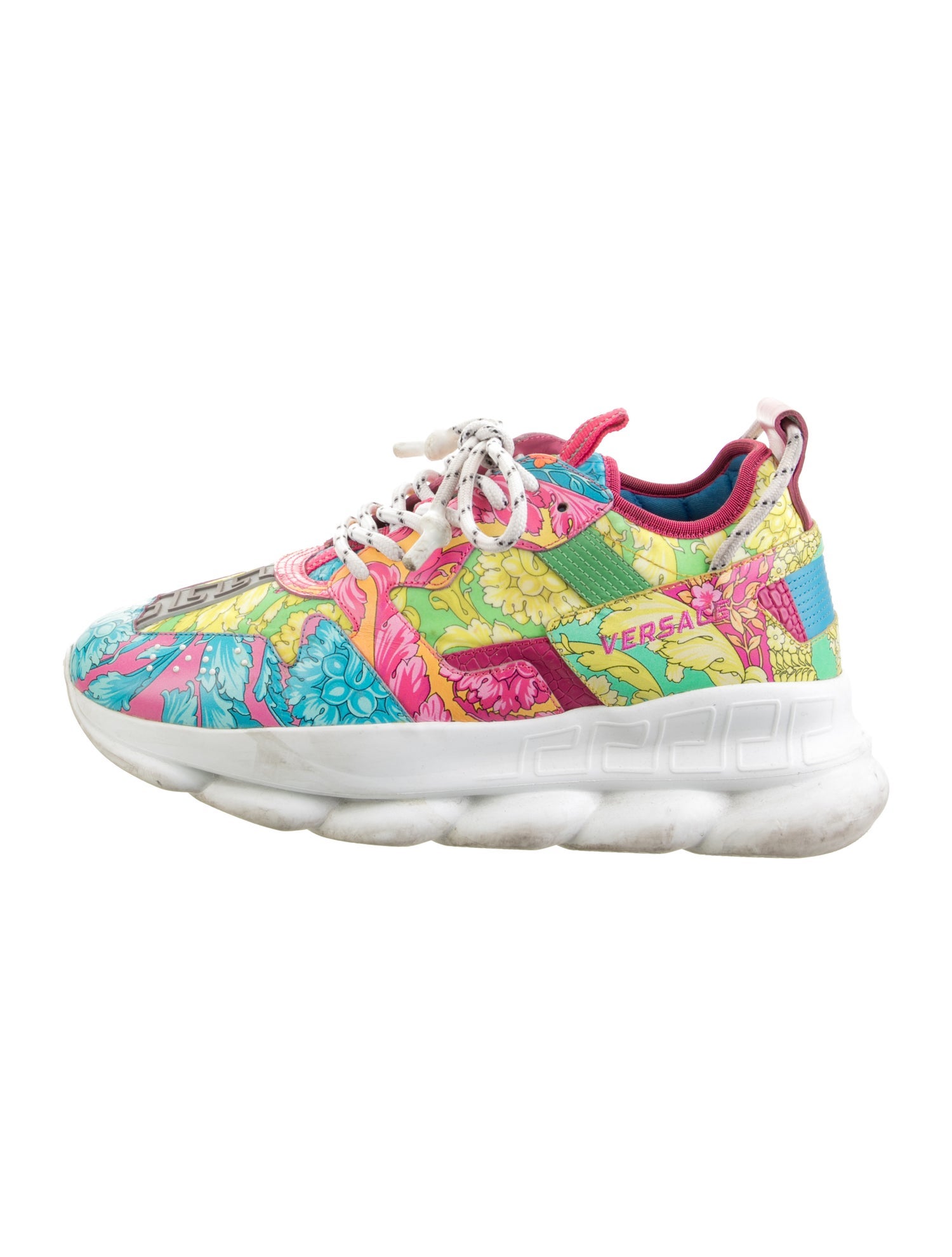 Versace Leather Printed Sneakers