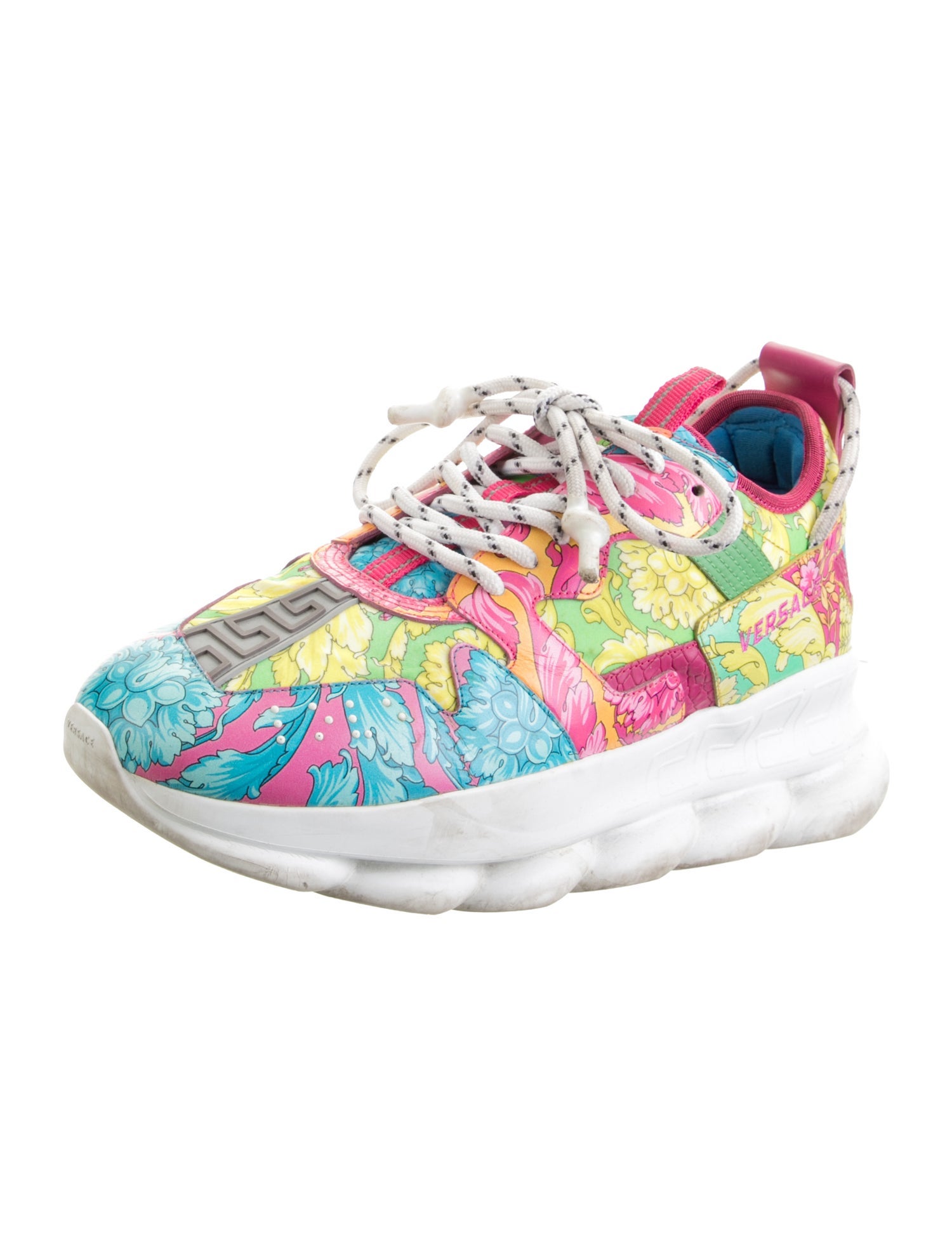 Versace Leather Printed Sneakers