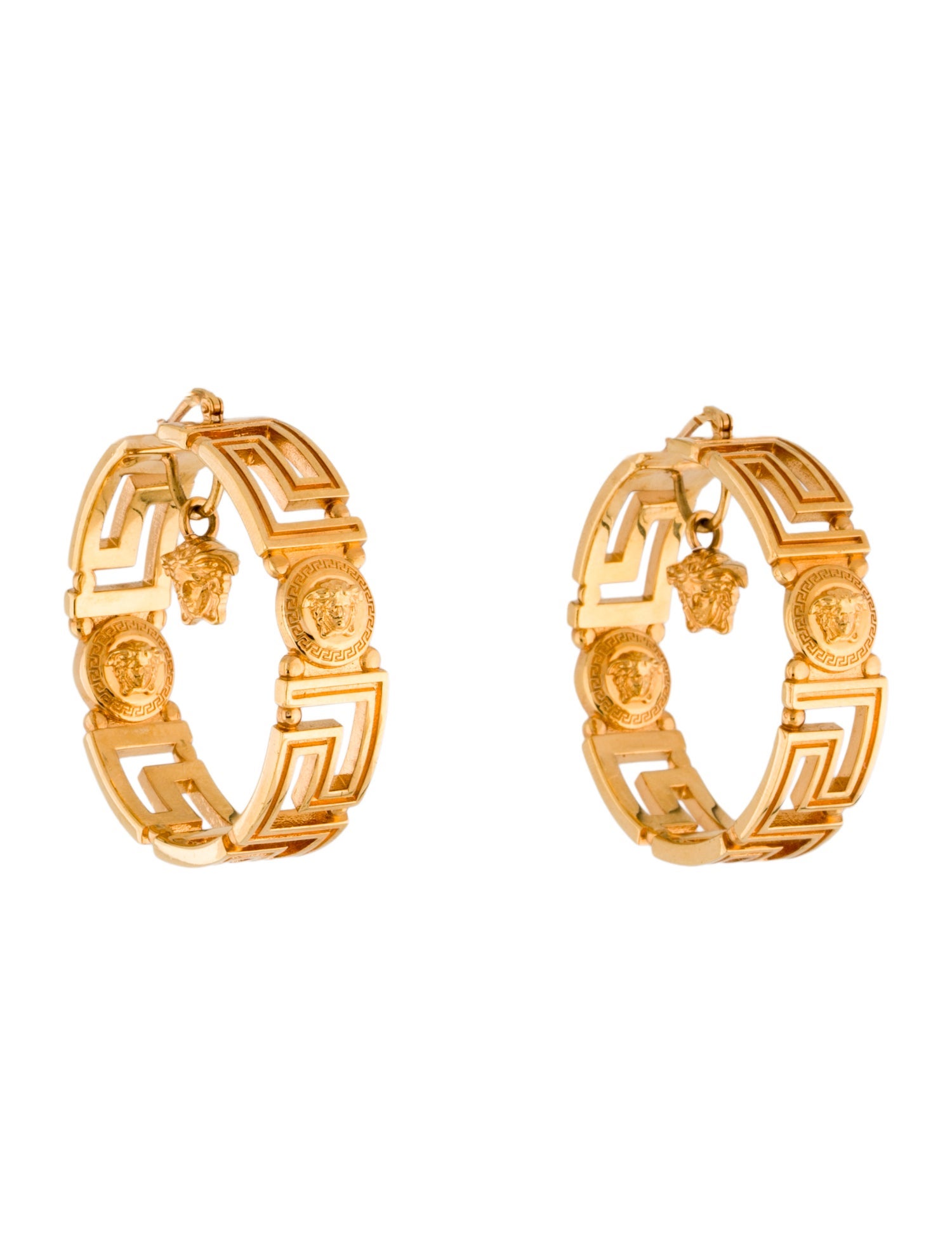 Versace Medusa Head Hoop Earrings