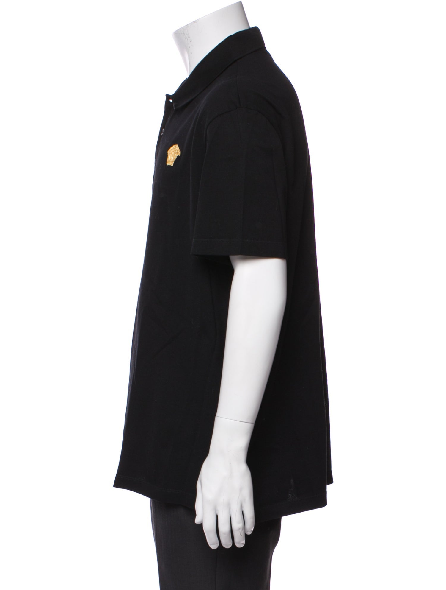Versace Medusa Insignia V-Neck Polo Shirt