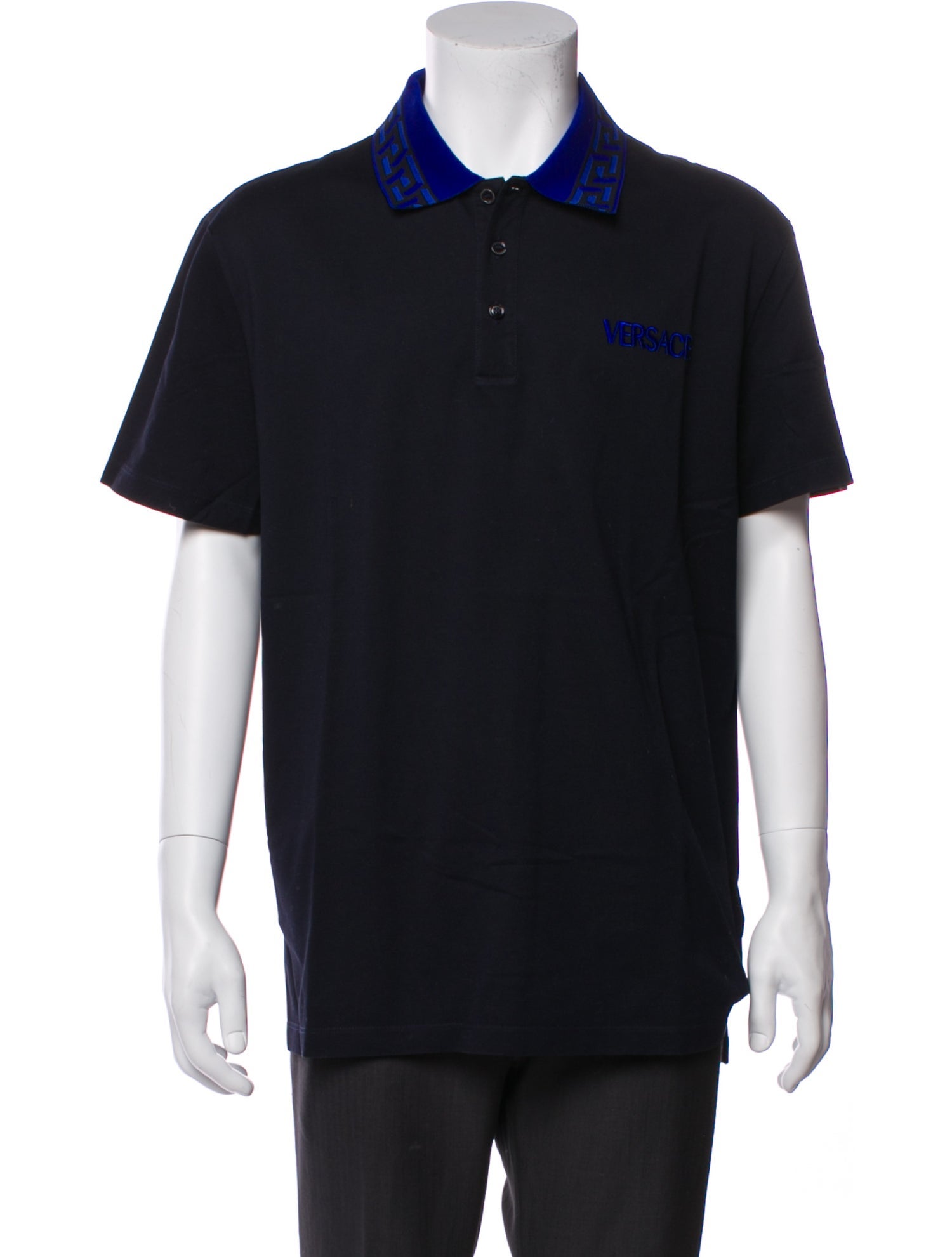 Versace Medusa Insignia Crew Neck Polo Shirt