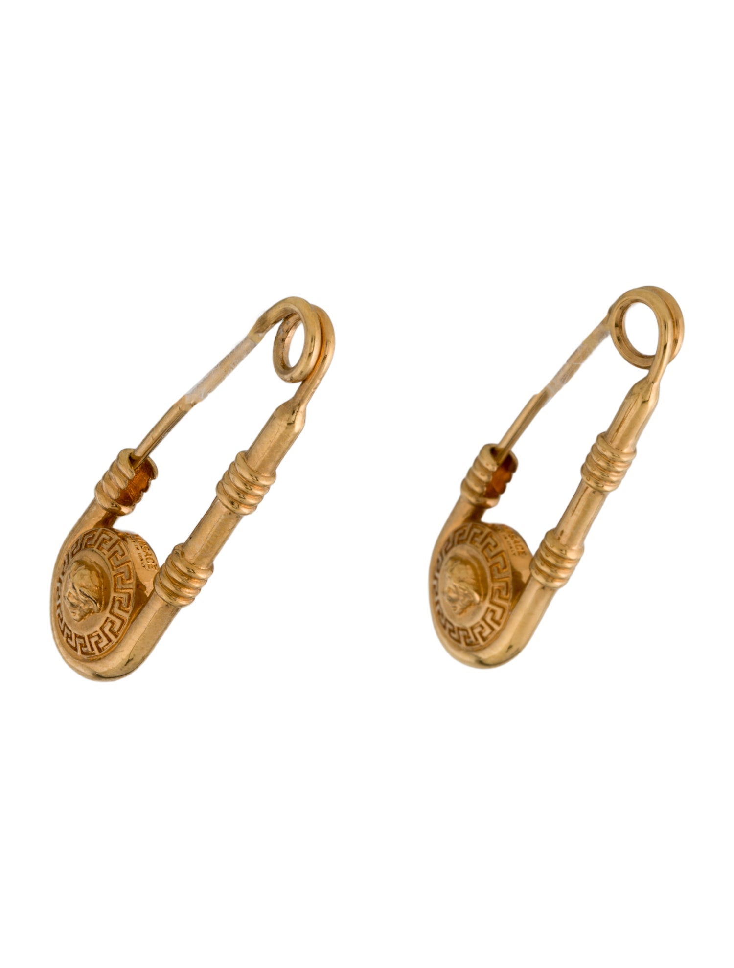 Versace Safety Pin Earrings