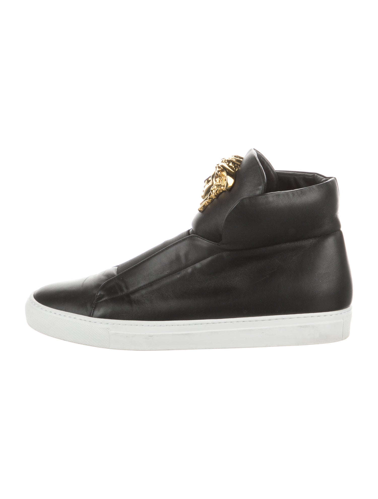Versace Medusa Insignia Leather Sneakers