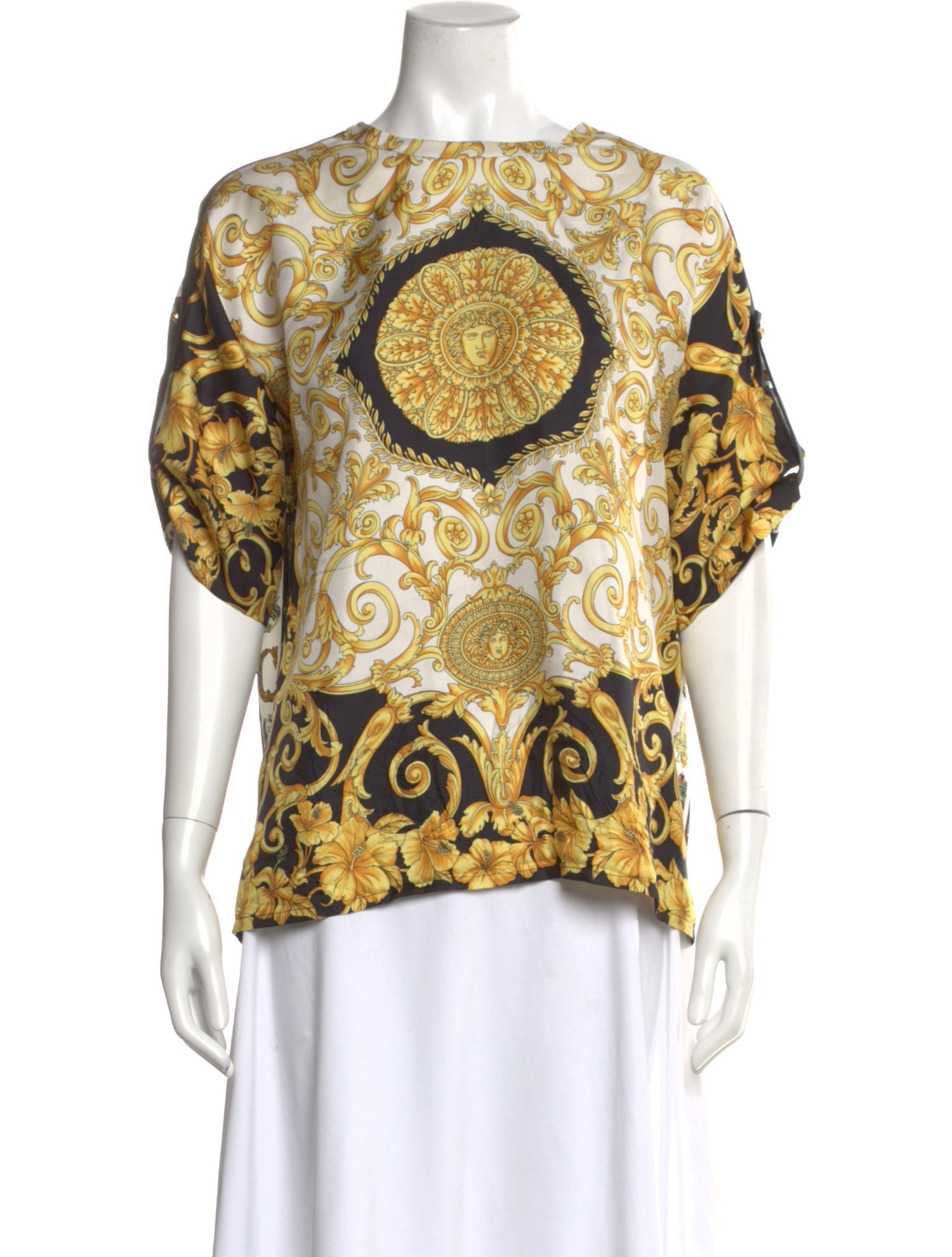 Versace Silk Patterned Top