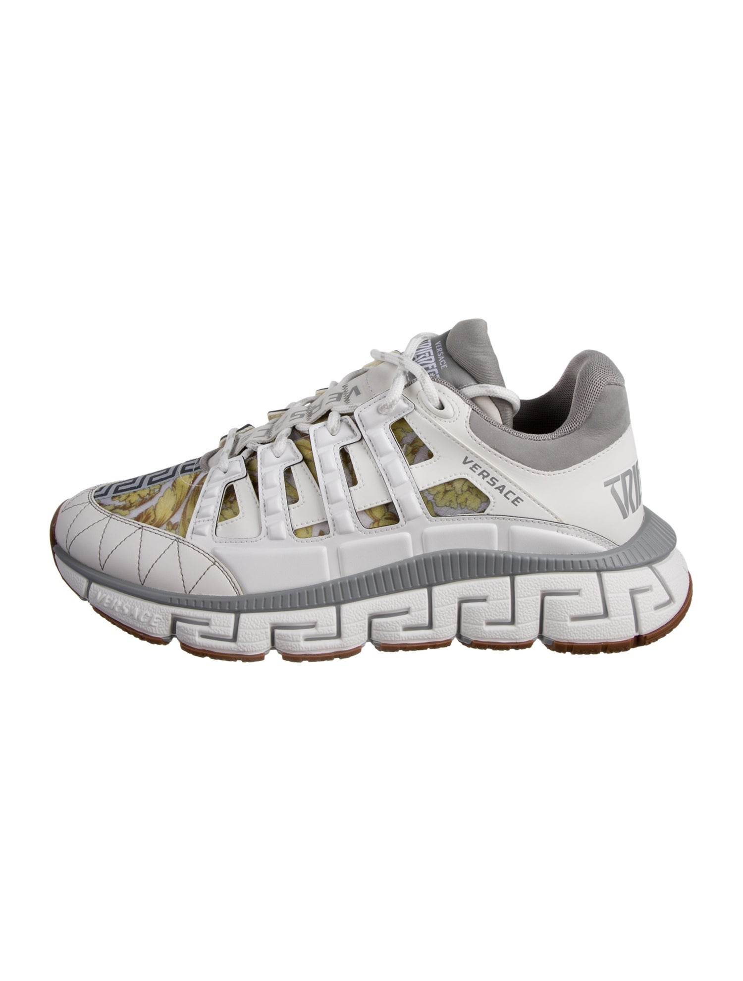 Versace Leather Patterned Athletic Sneakers w/ Tags
