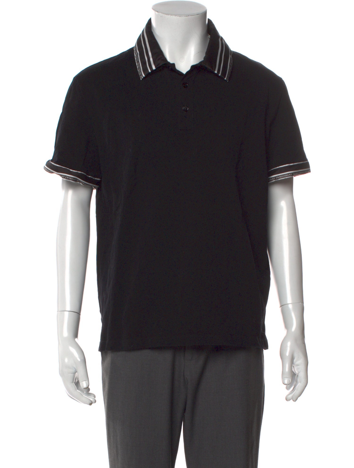 Versace V-Neck Short Sleeve Polo Shirt