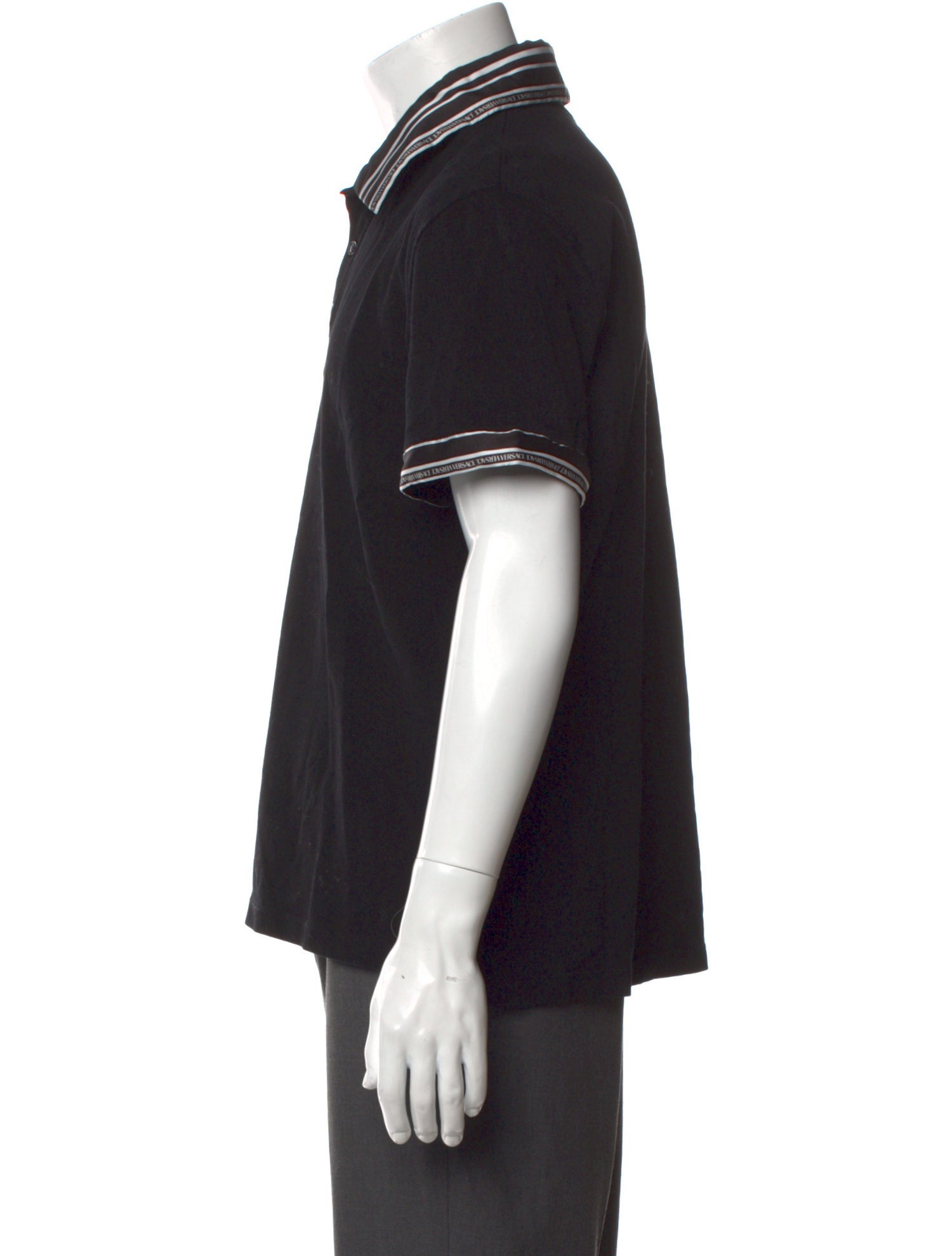 Versace V-Neck Short Sleeve Polo Shirt