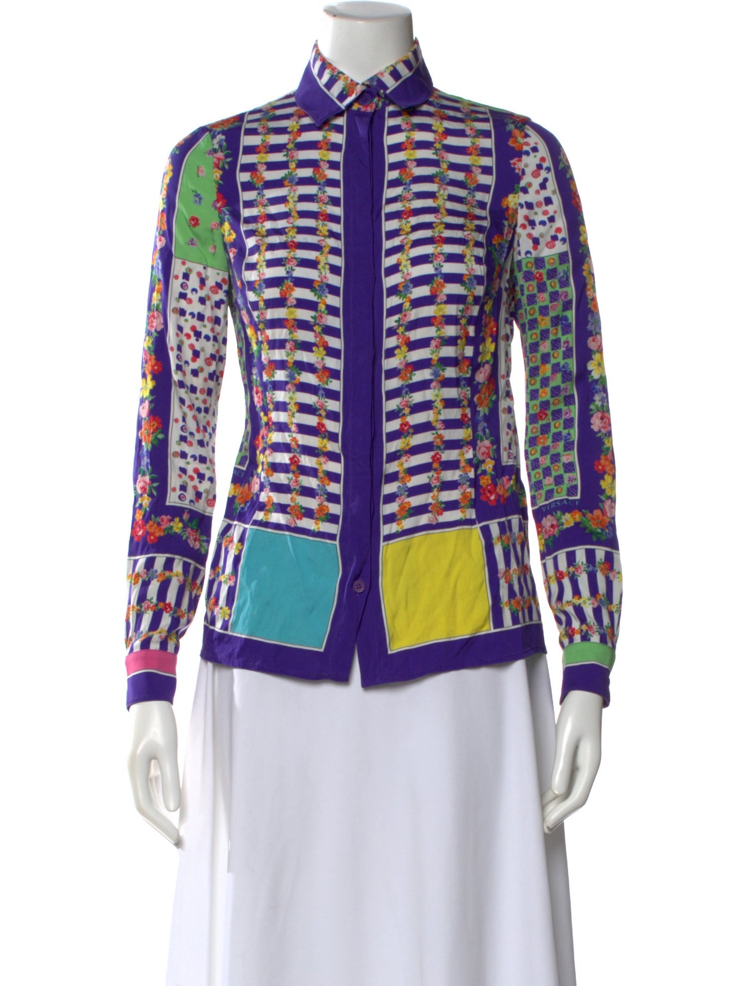 Versace Silk Patterned Blouse