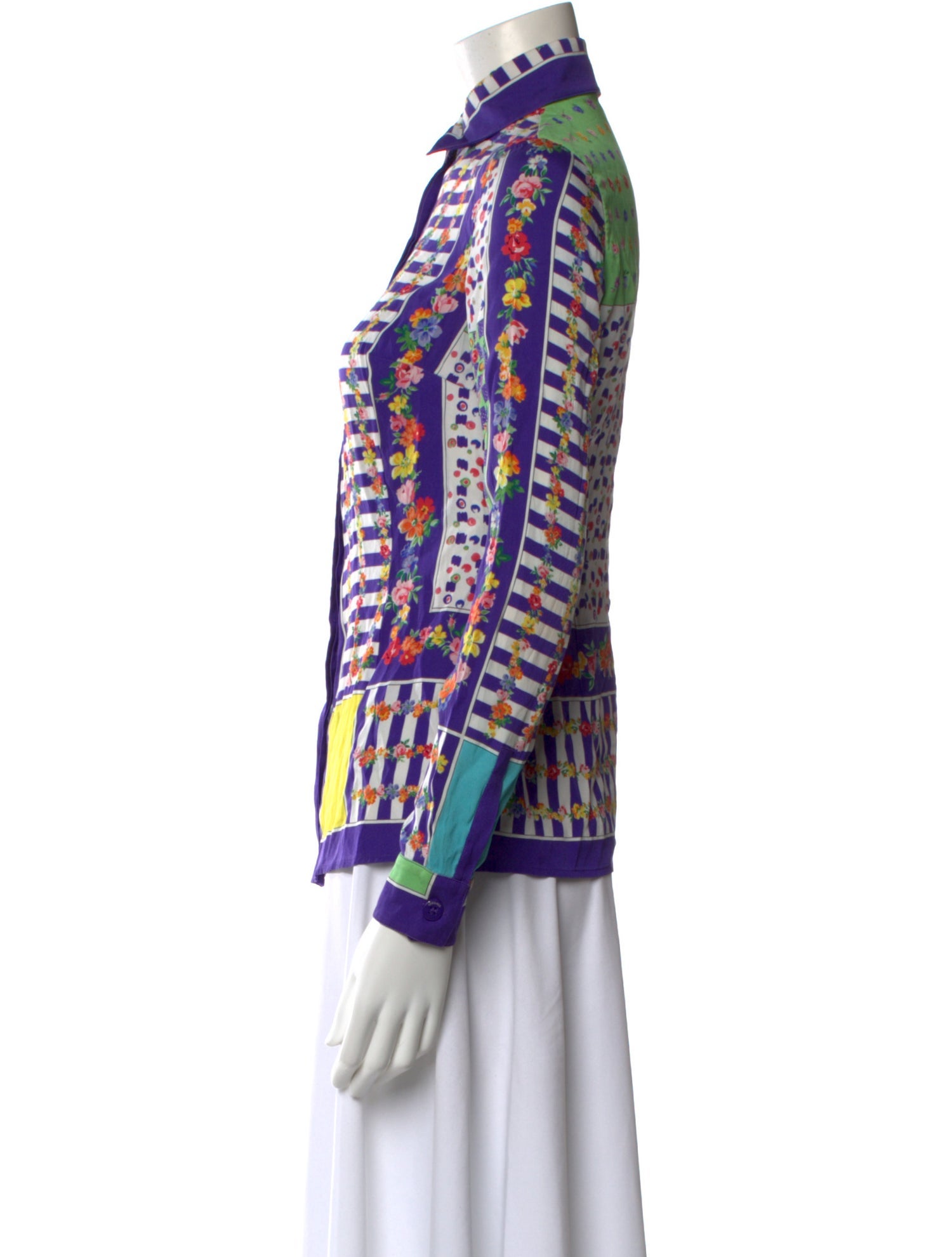Versace Silk Patterned Blouse
