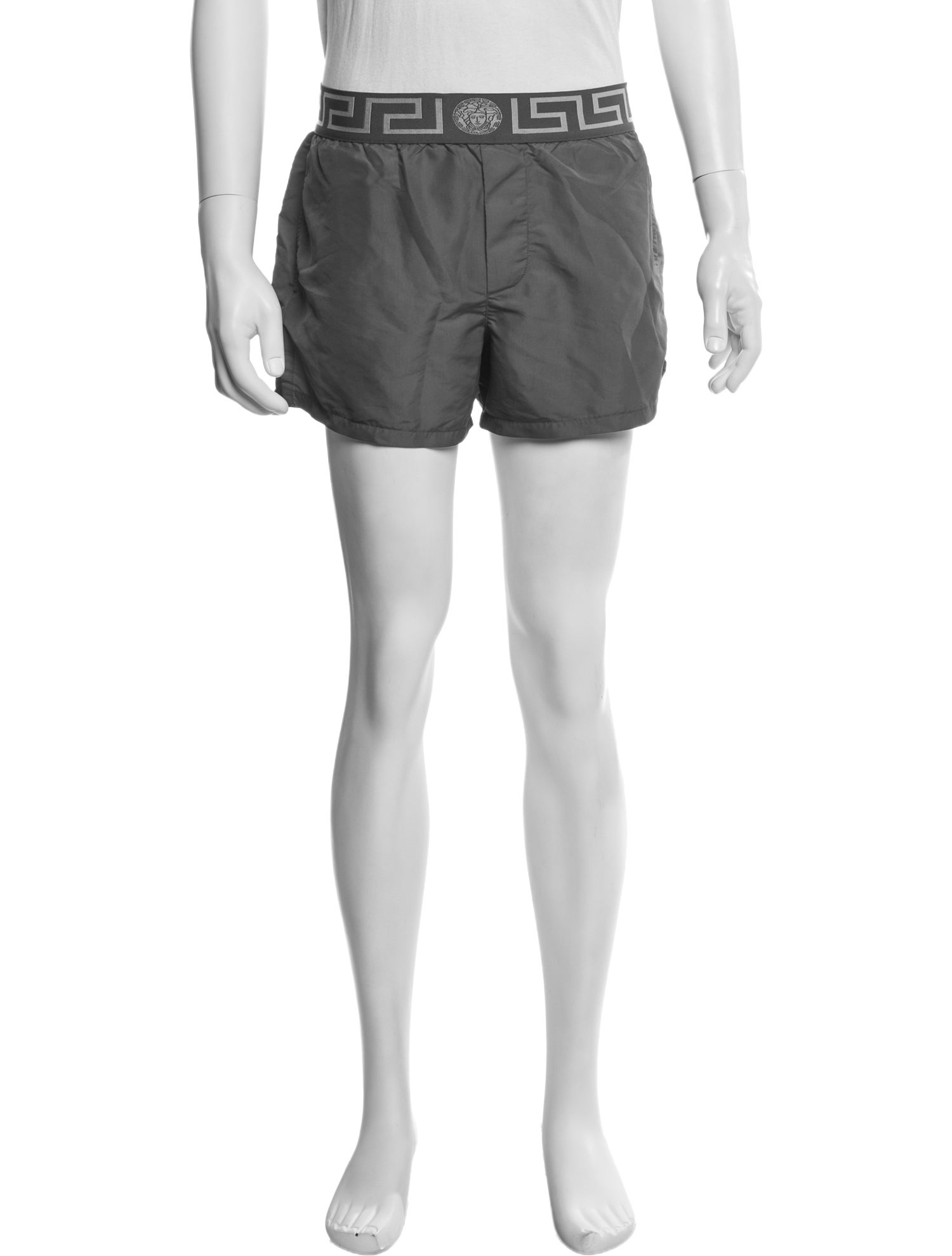 Versace Mesh Accents Swim Trunks