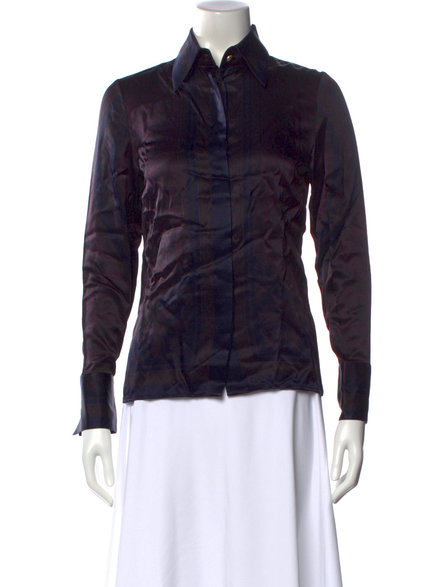 Versace Silk Striped Blouse w/ Tags