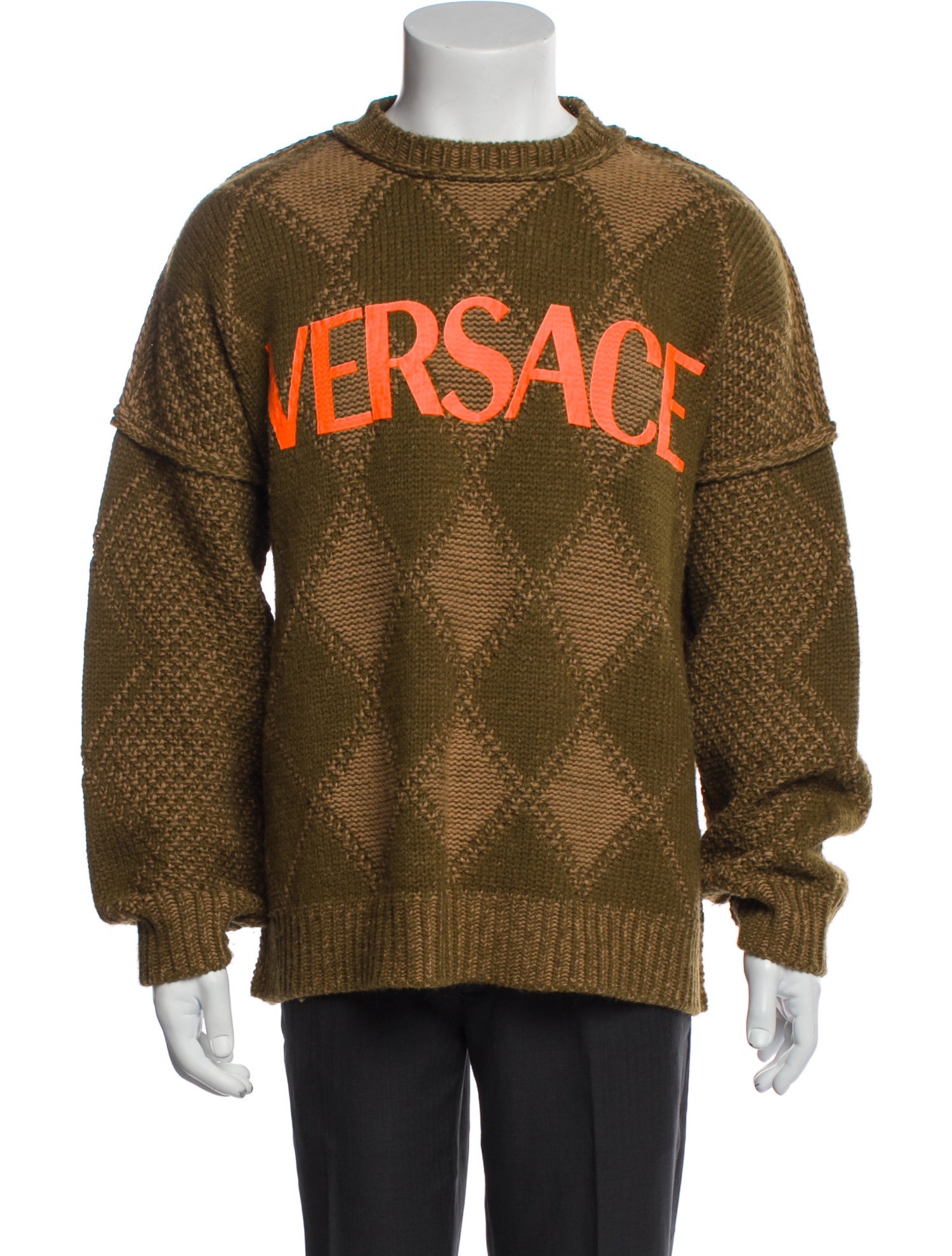 Versace Wool Graphic Print Pullover