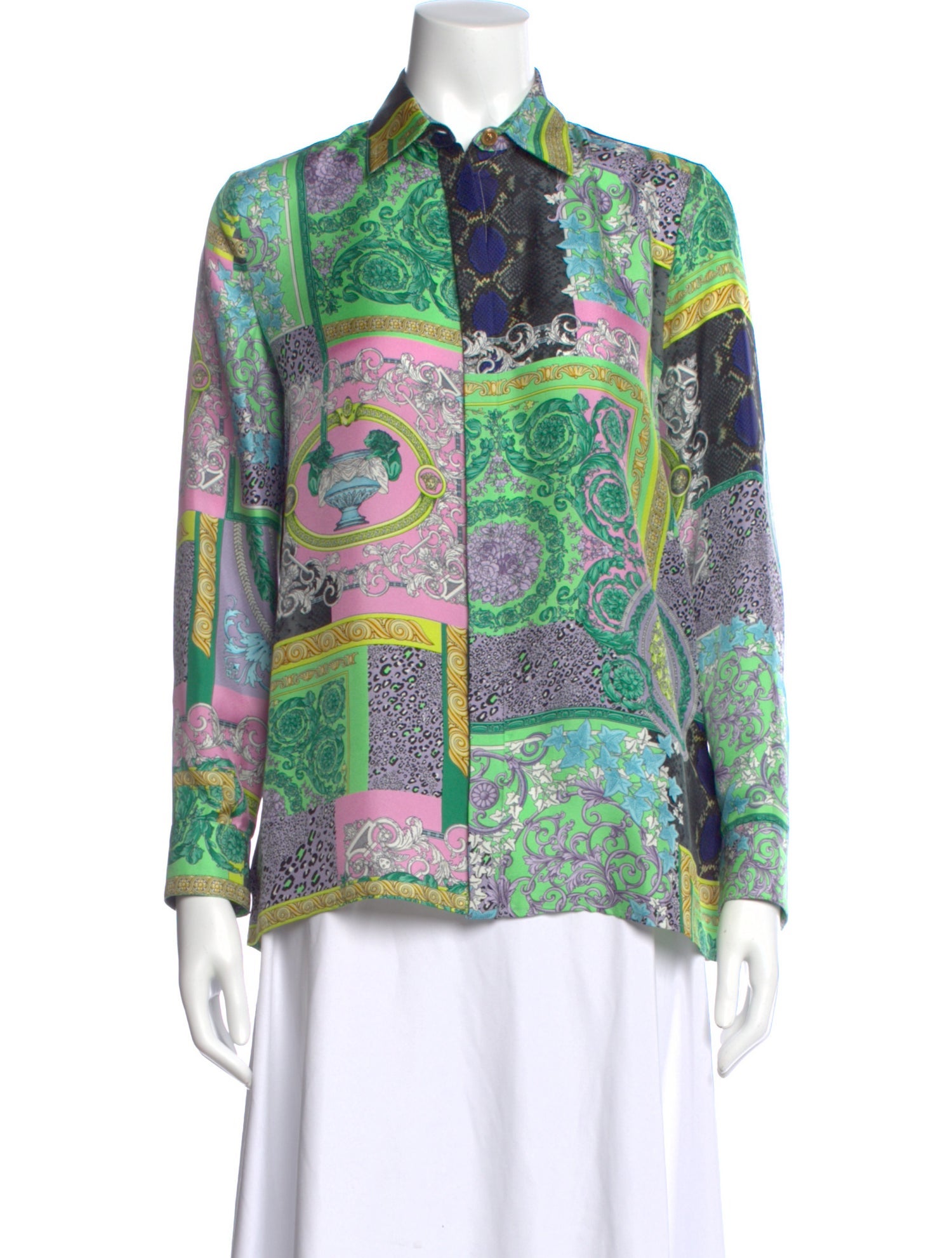 Versace Silk Patterned Blouse