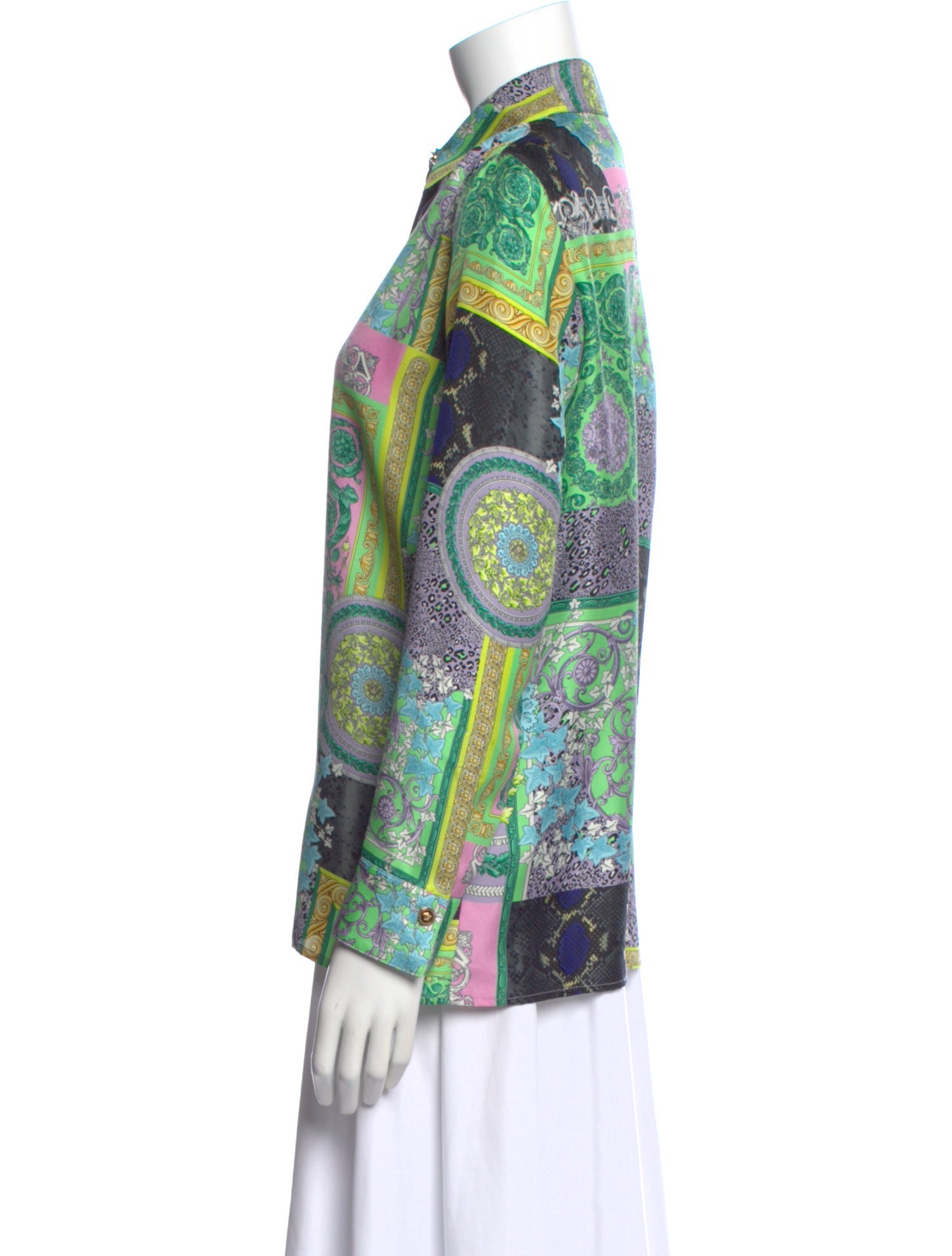 Versace Silk Patterned Blouse