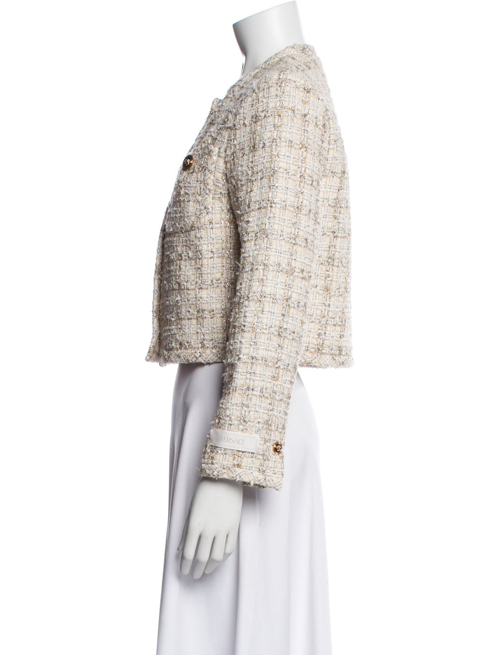 Versace Tweed Pattern Evening Jacket - image 2