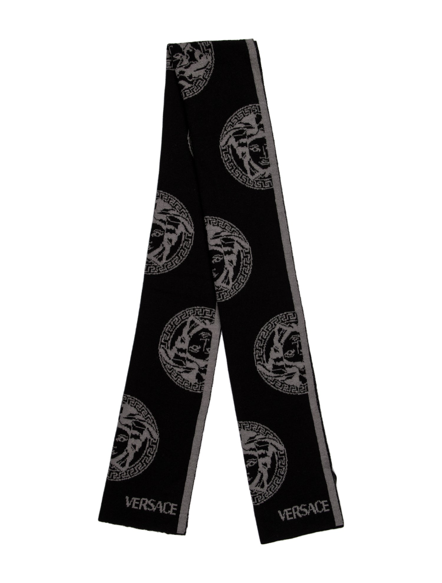 Versace Wool Printed Scarf