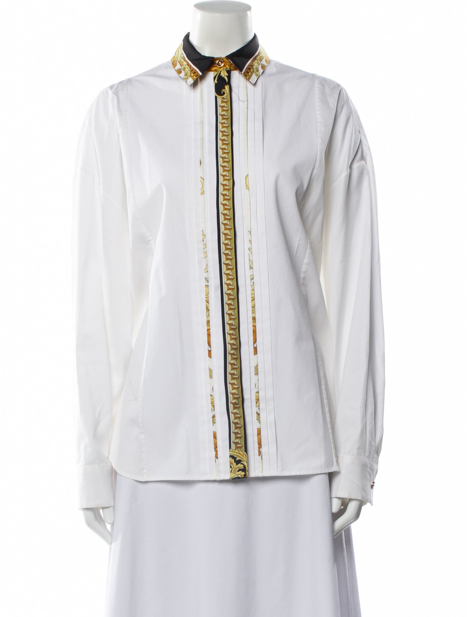 Versace Patterned Long Sleeve Blouse