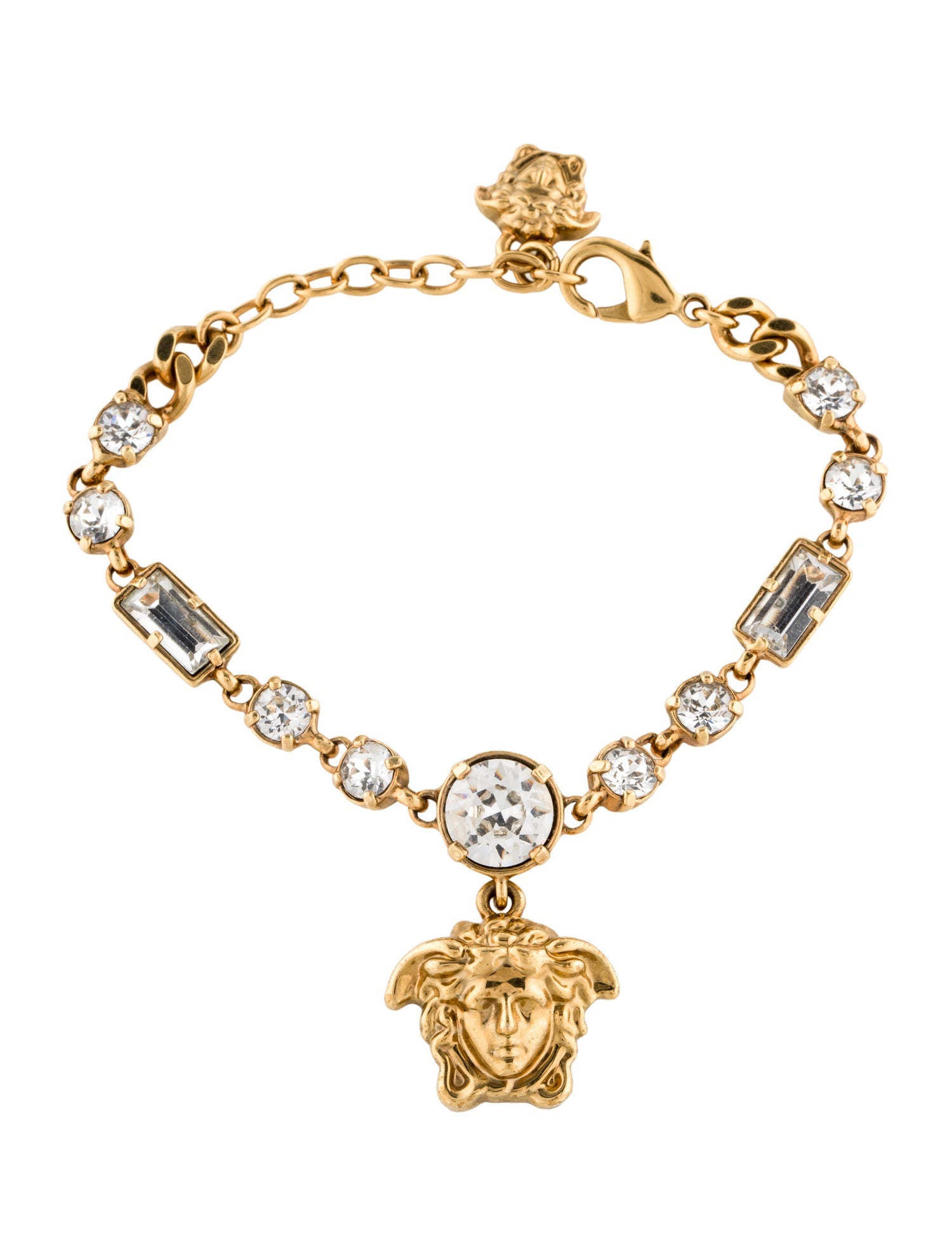 Versace Crystal Medusa Charm Bracelet