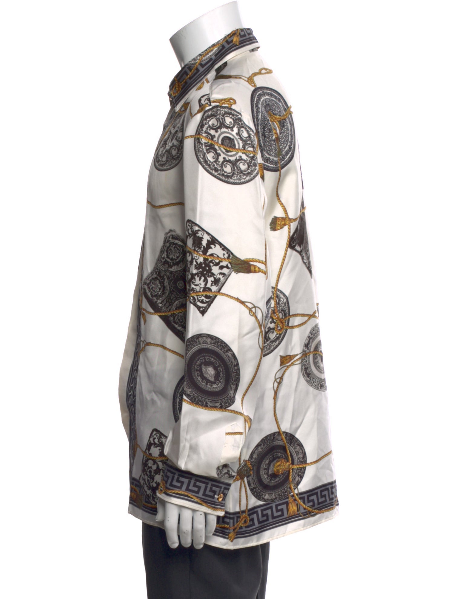 Versace Silk Graphic Print Shirt