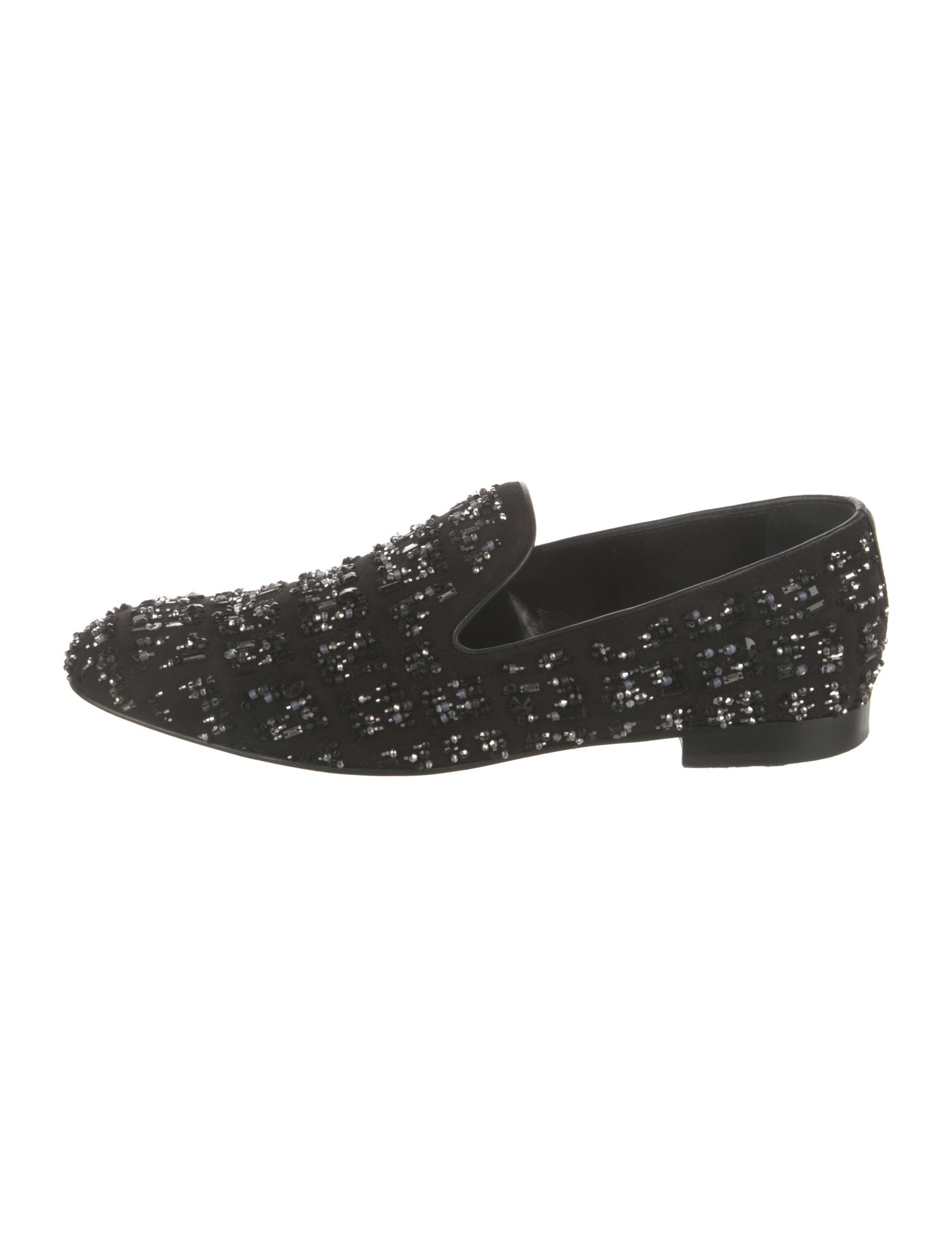 Versace Velvet Studded Accents Loafers
