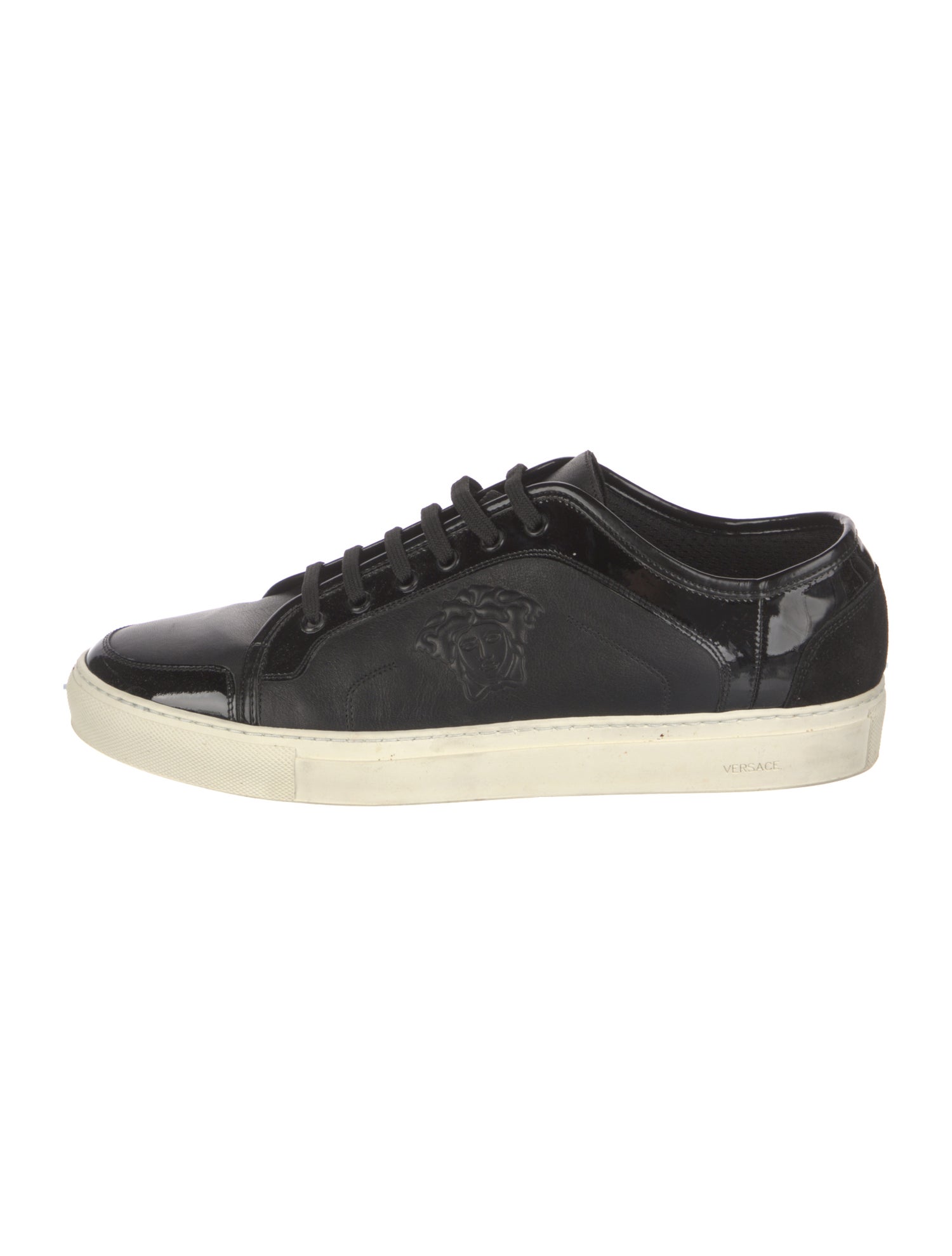 Versace Medusa Insignia Leather Sneakers