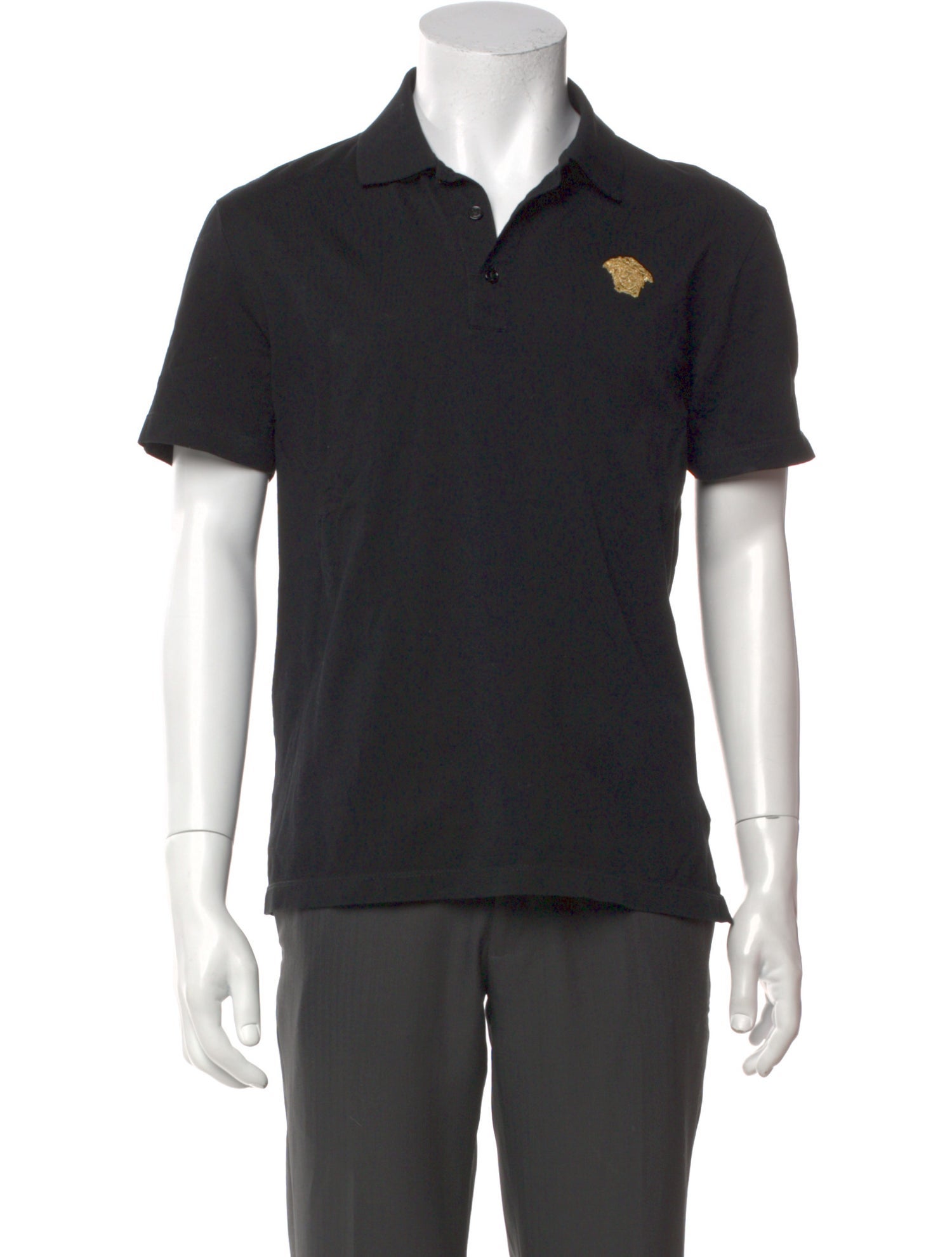 Versace V-Neck Short Sleeve Polo Shirt