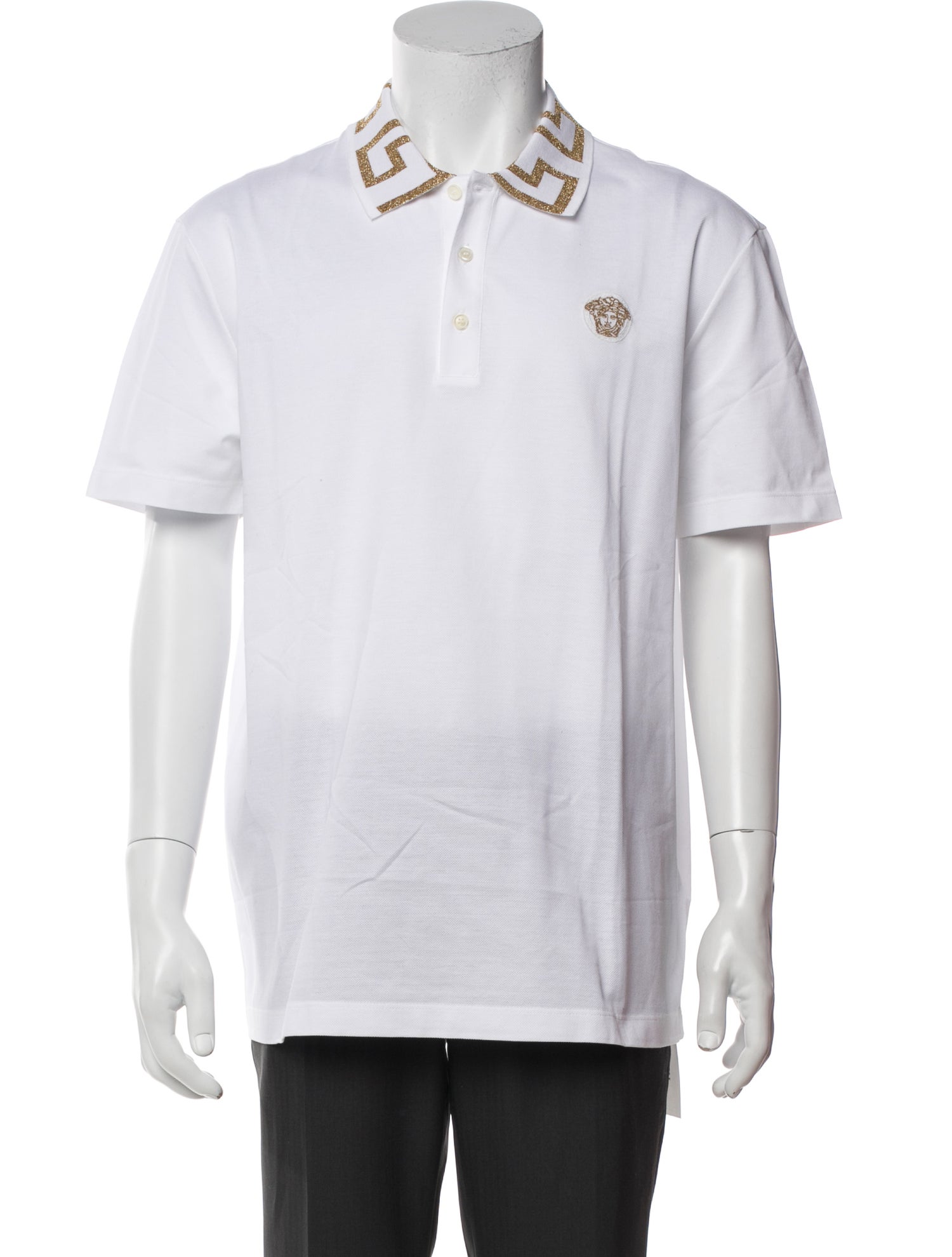 Versace Crew Neck Short Sleeve Polo Shirt