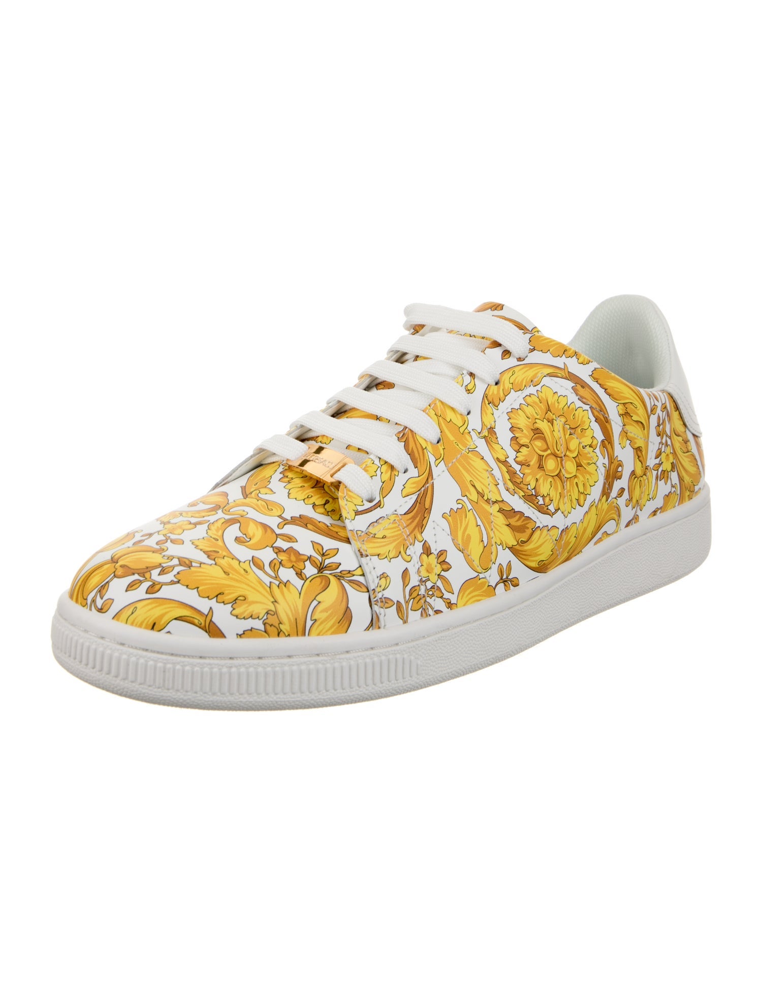 Versace Leather Printed Sneakers w/ Tags
