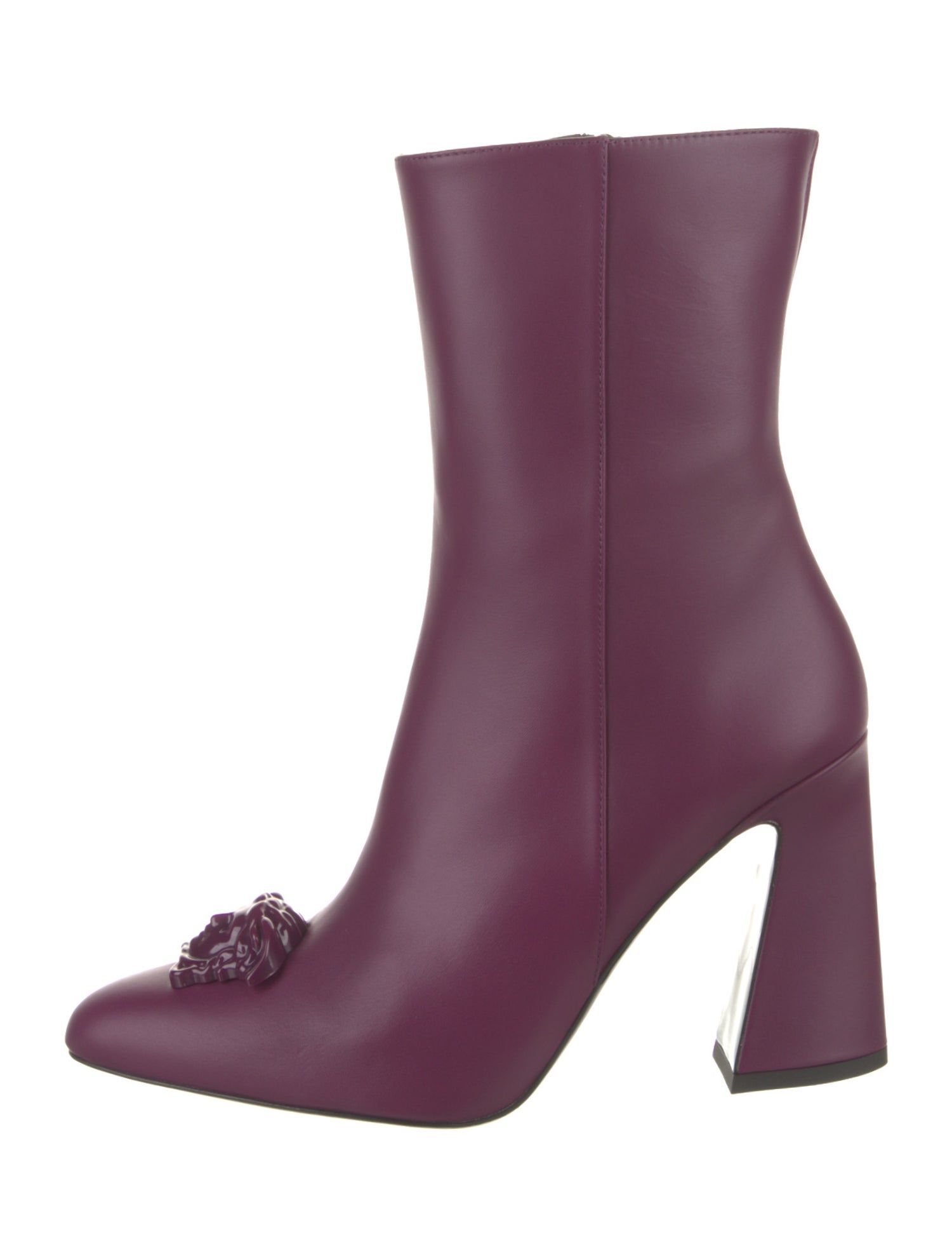 Versace Medusa Insignia Leather Sock Boots w/ Tags