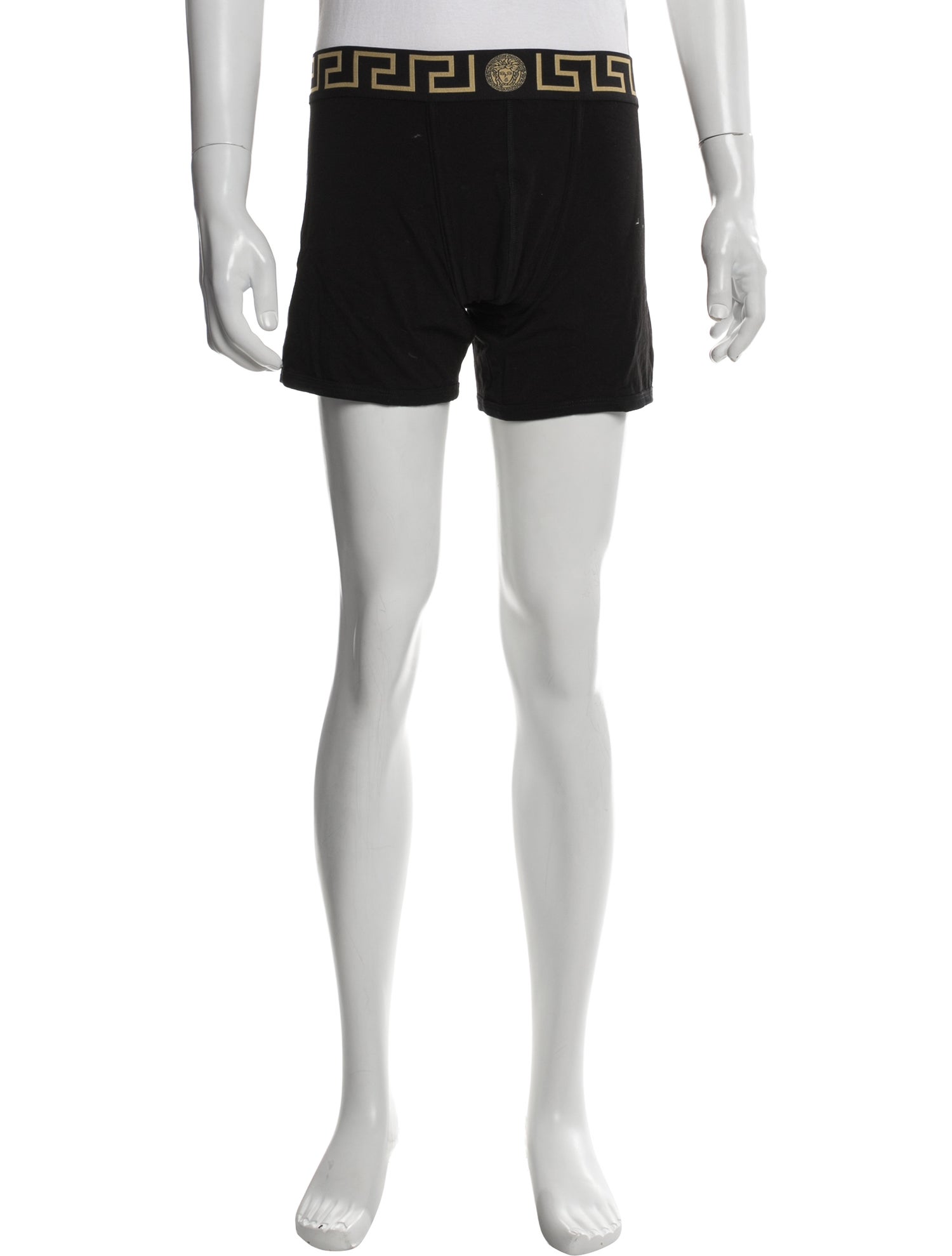 Versace Grecca Pattern Graphic Print Swim Trunks