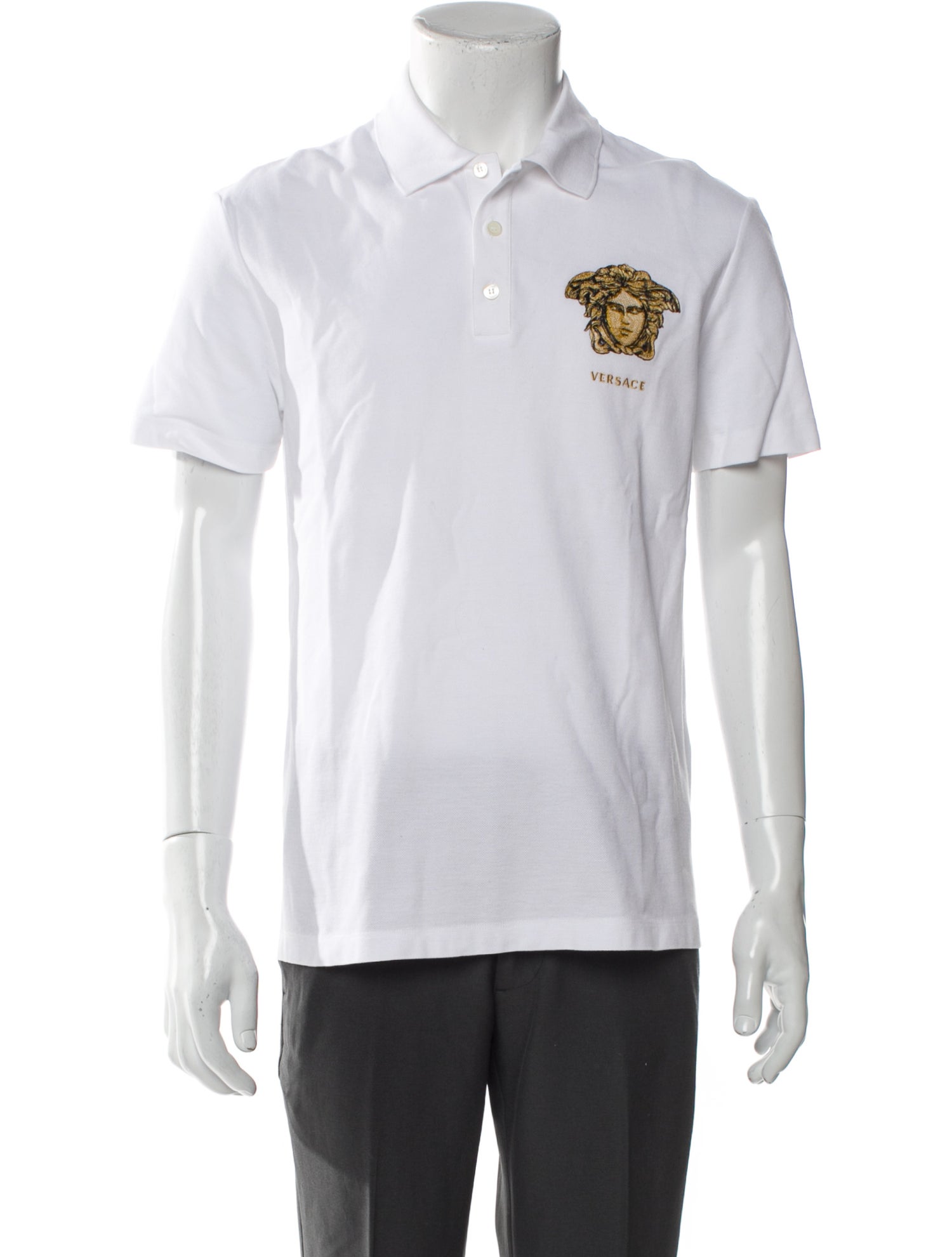 Versace Crew Neck Short Sleeve Polo Shirt