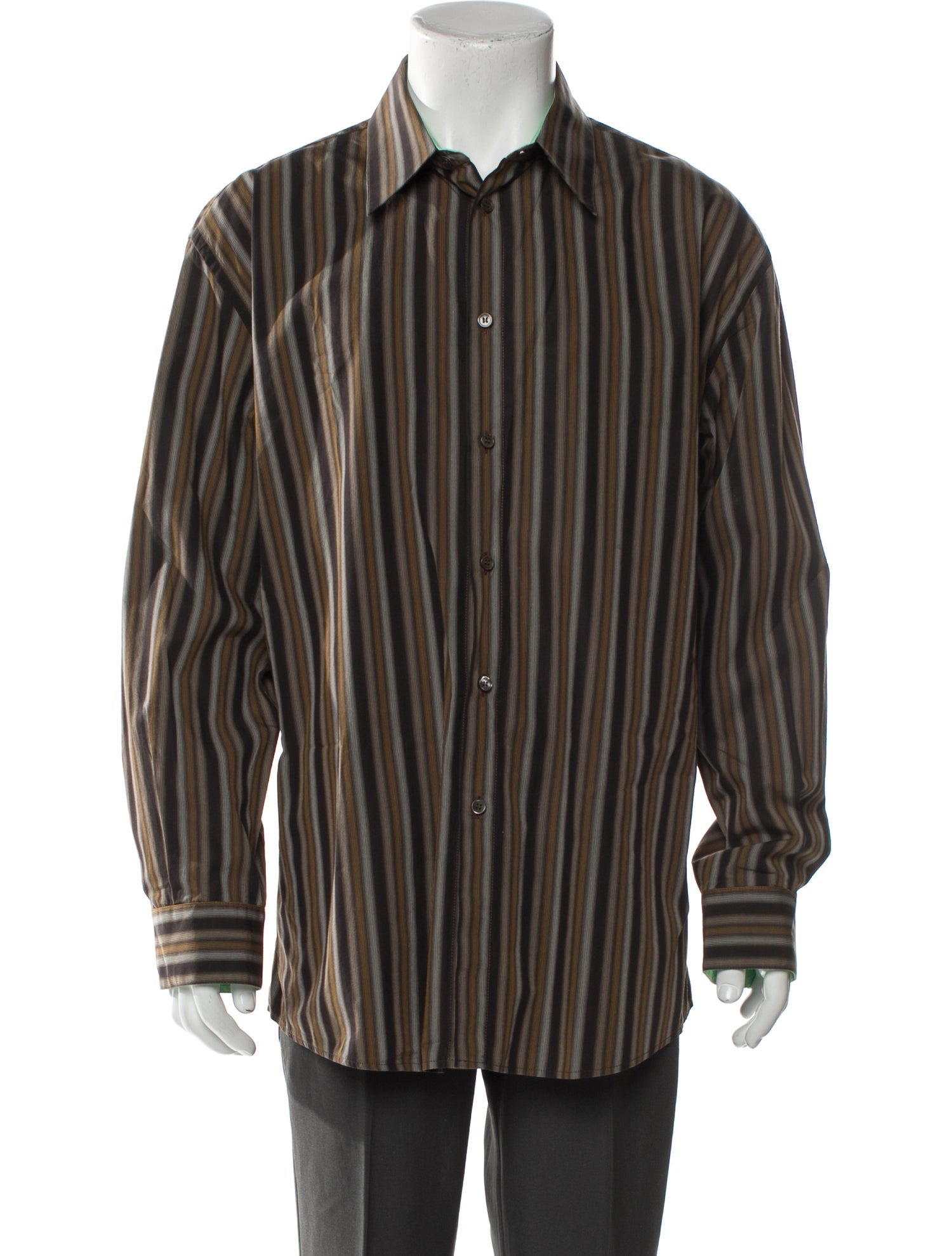 Versace Striped Long Sleeve Shirt