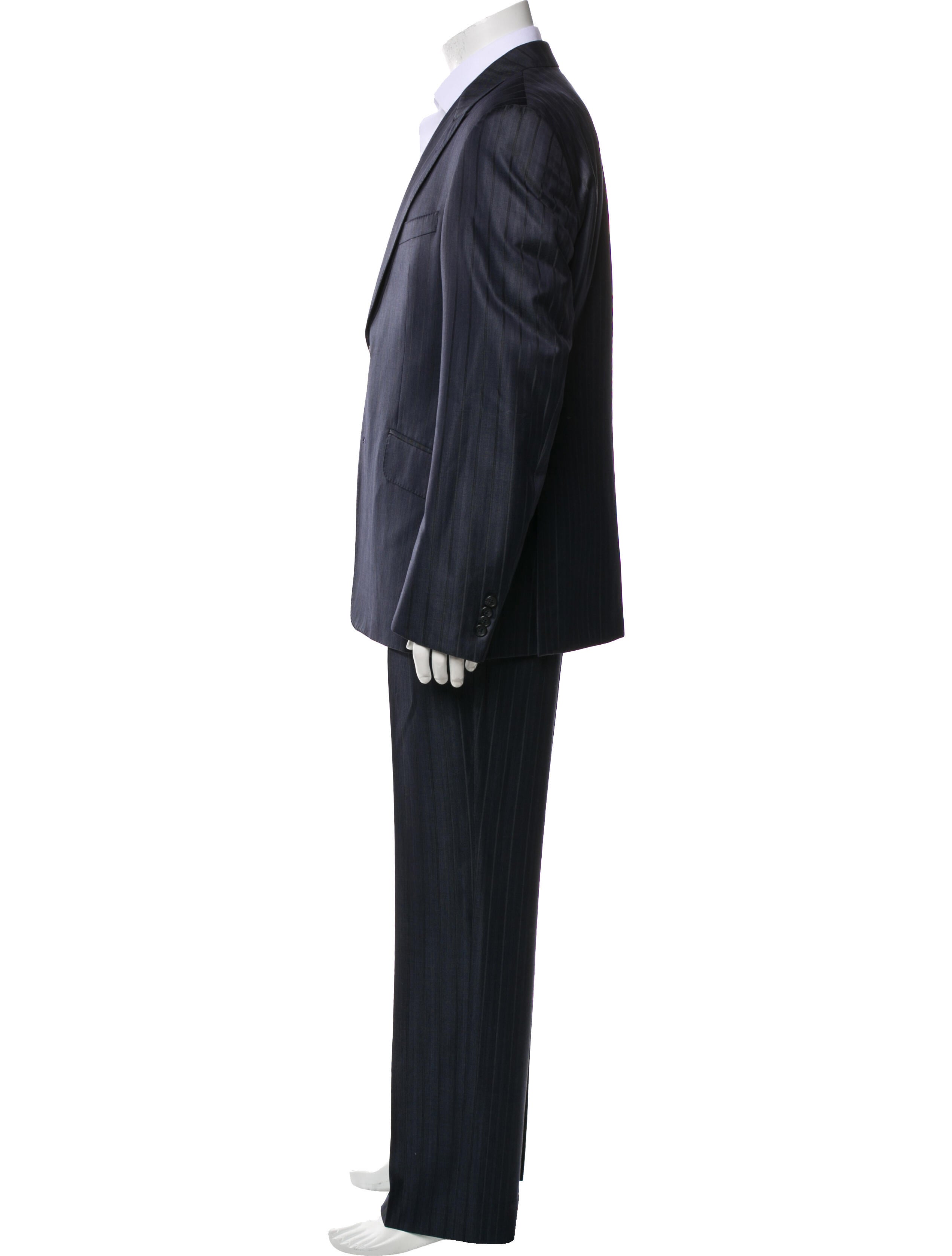 Versace Wool Striped Two-Piece Suit